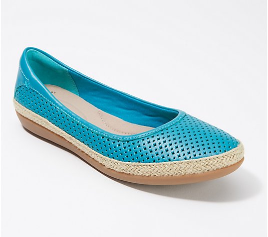 Clarks Collection Leather Espadrilles - Danelly Adira - QVC.com