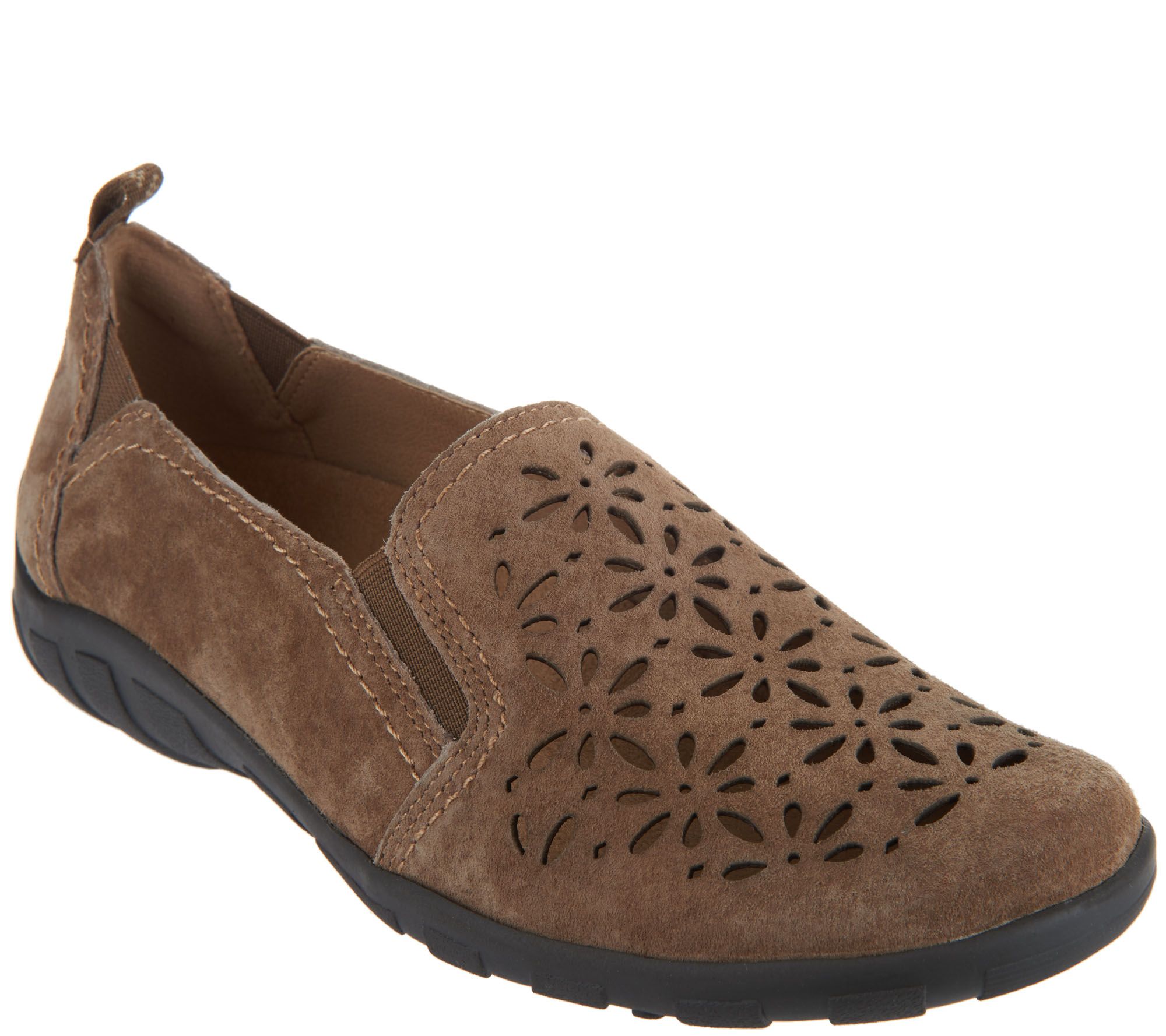 Earth Origins Suede Perforated Slip-on Shoes - Rikki - Page 1 — QVC.com