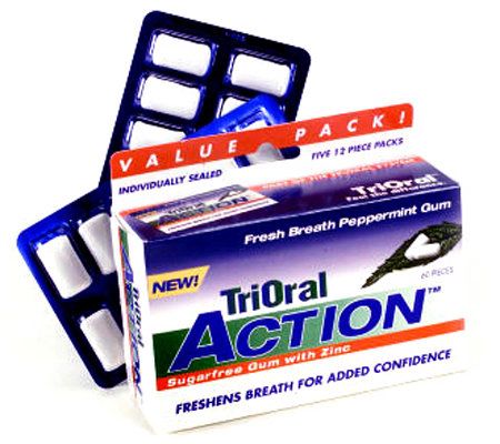 TriOral Action Sugarfree Gum With Zinc 180 pc. Supply - QVC.com
