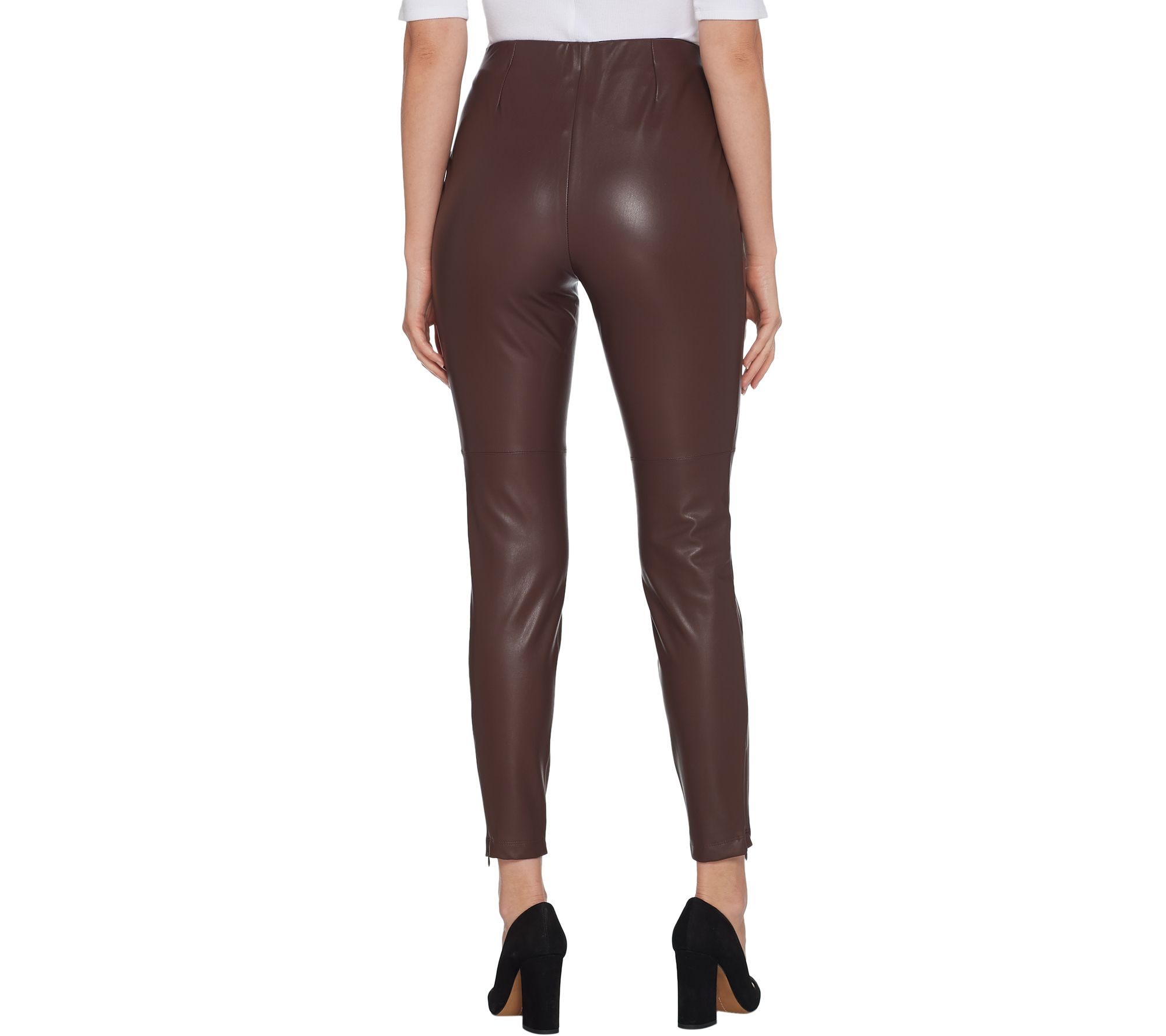 "As Is" Lisa Rinna Collection Faux Leather Leggings