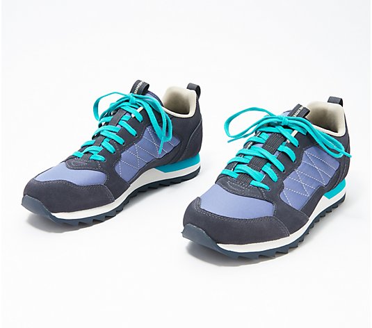 Merrell Leather Lace-Up Sneaker - Alpine - QVC.com
