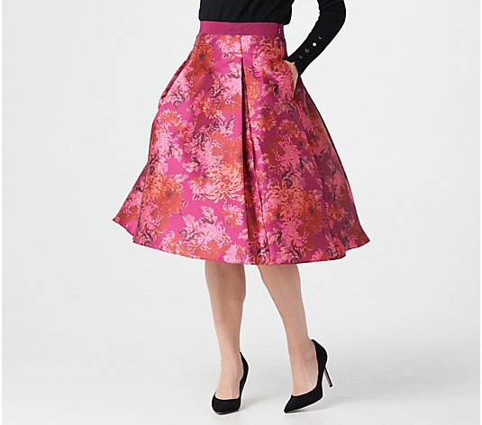 Isaac Mizrahi Live! Special Edition Floral Printed Ball Skirt