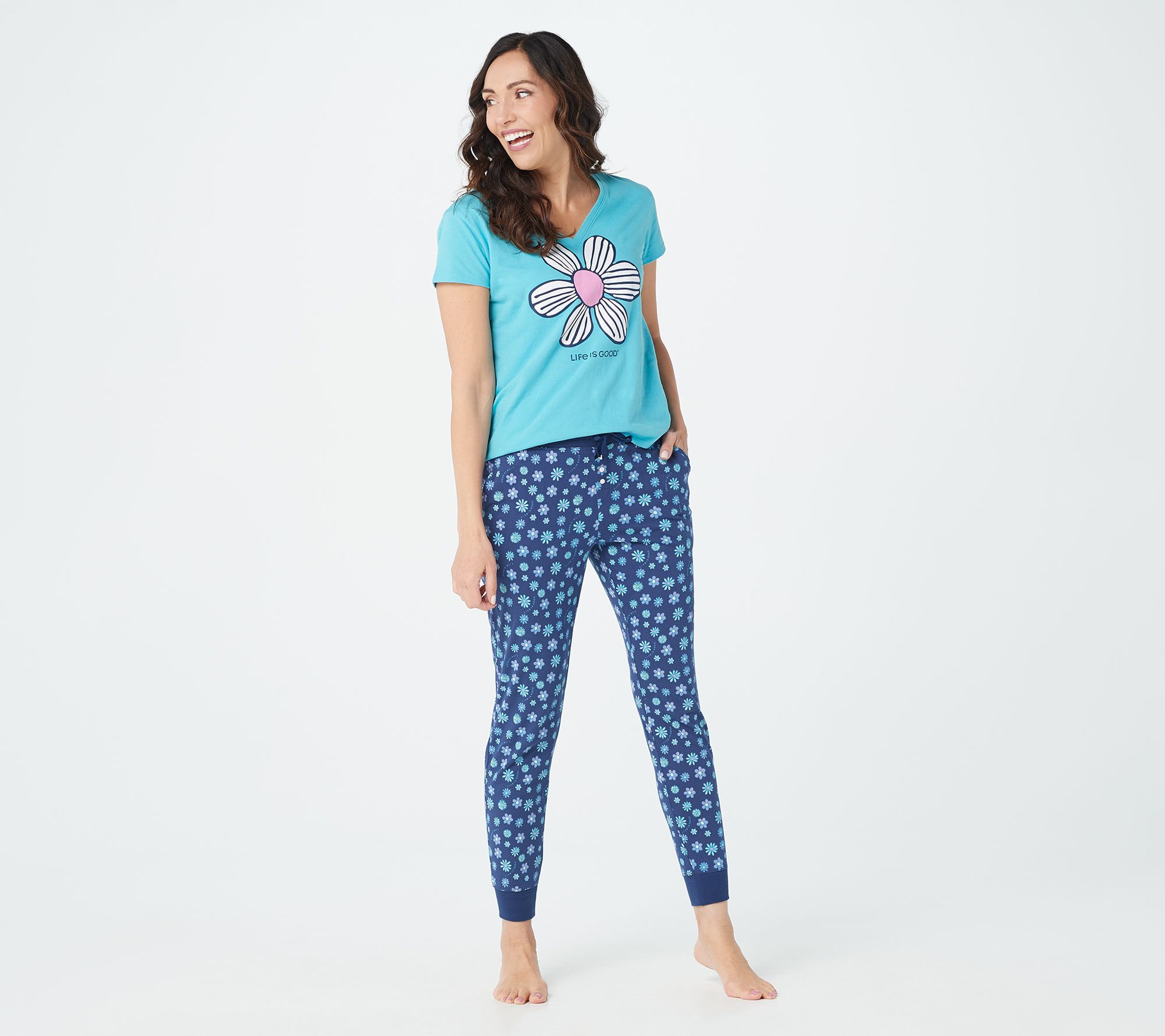 Life is Good Jogger Pajama Set QVC