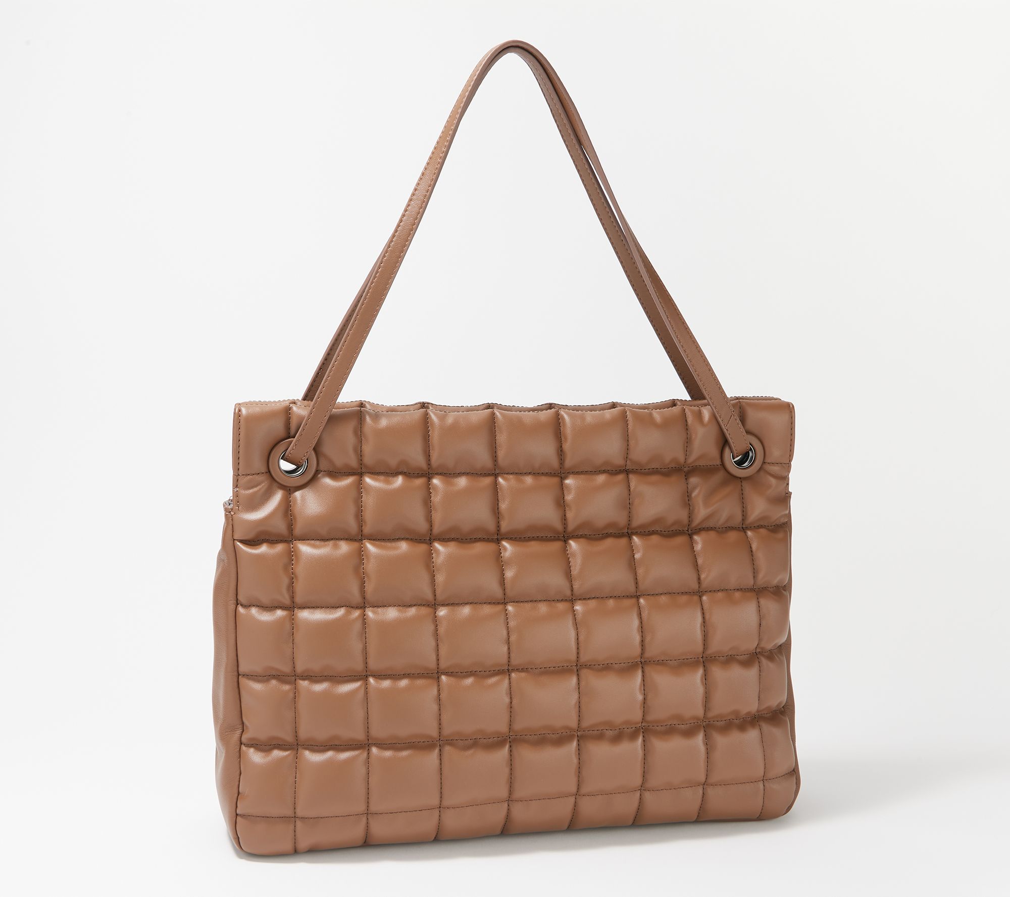 Vince Camuto Quilted Faux Leather Tote - QVC.com