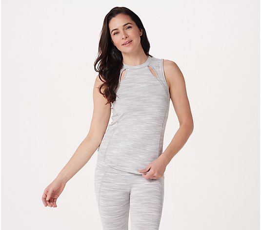 "As Is" zuda Spacedye Knit Tank with Seaming Detail