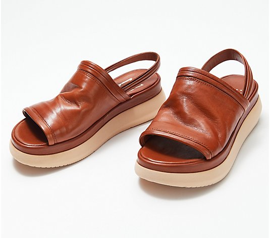 Miz Mooz Leather Backstrap Sandals - Peep