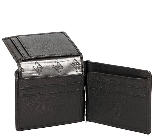 Karla Hanson RFID Blocking Leather Money Clip with Card Inser