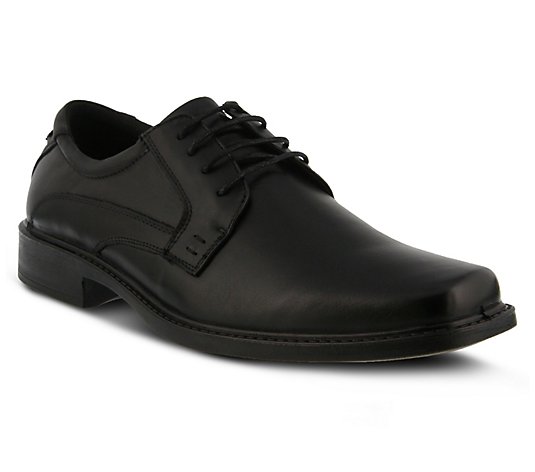 Spring Step Men's Leather Lace-Up Oxfords - Matt