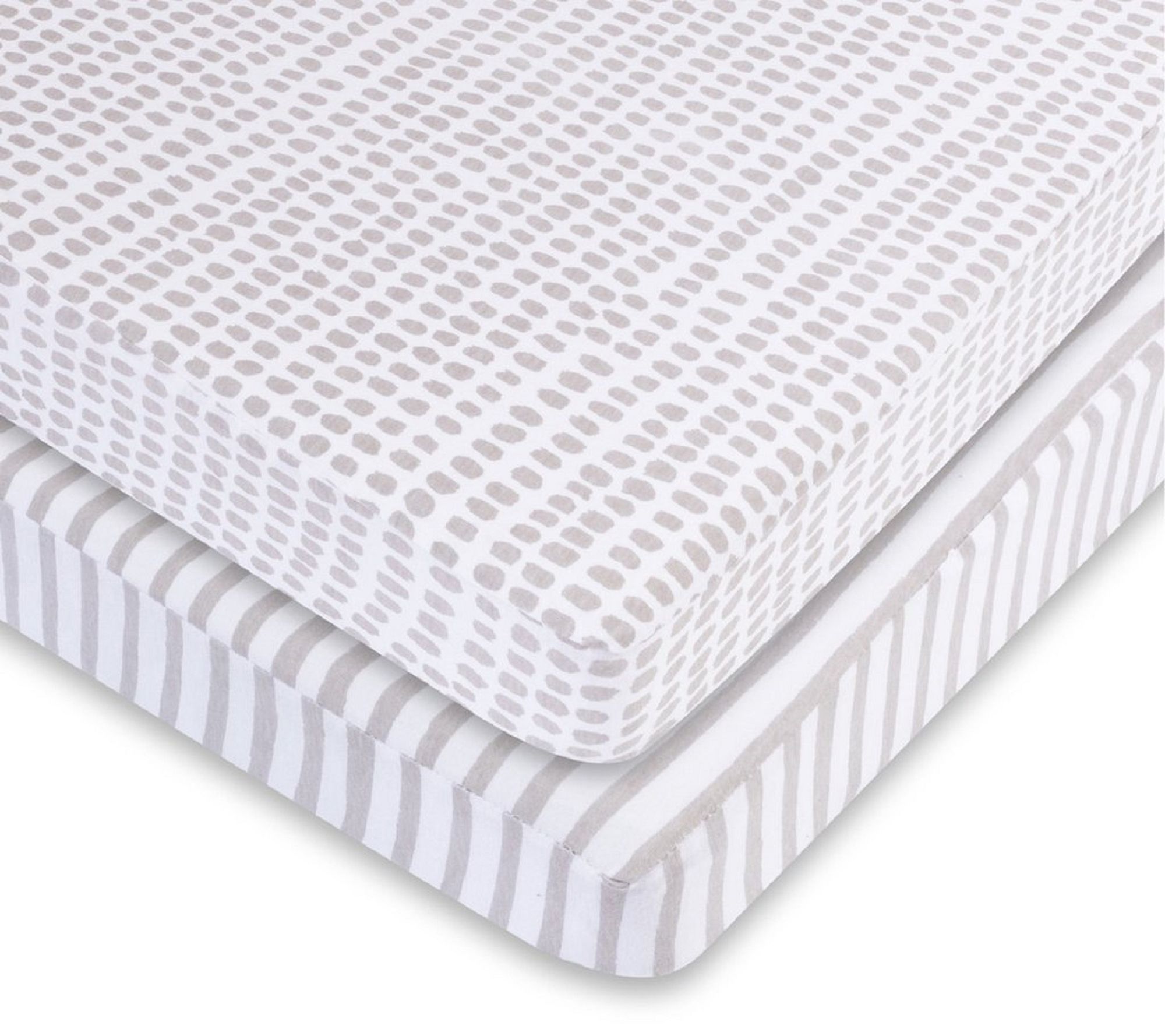 Ely's & Co. Set of 2 Taupe Waterproof Pack N Play Sheet Set