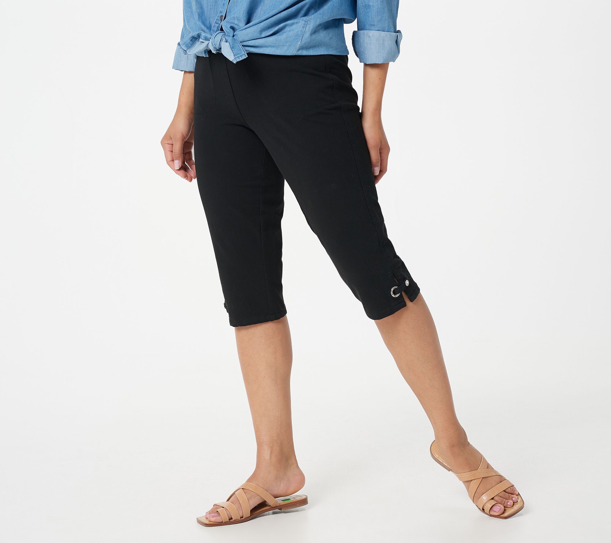 "As Is" Quacker Factory DreamJeannes Pedal Pushers w/ Rhinestones