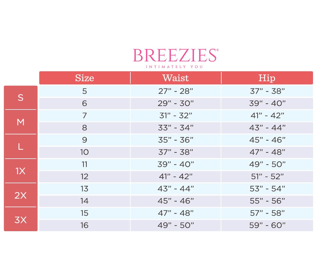 Breezies Seamless Rib Full Brief Panties 3 Pack