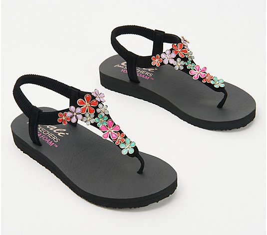Skechers Meditation Embellished Thong Sandals - Glass Daisy