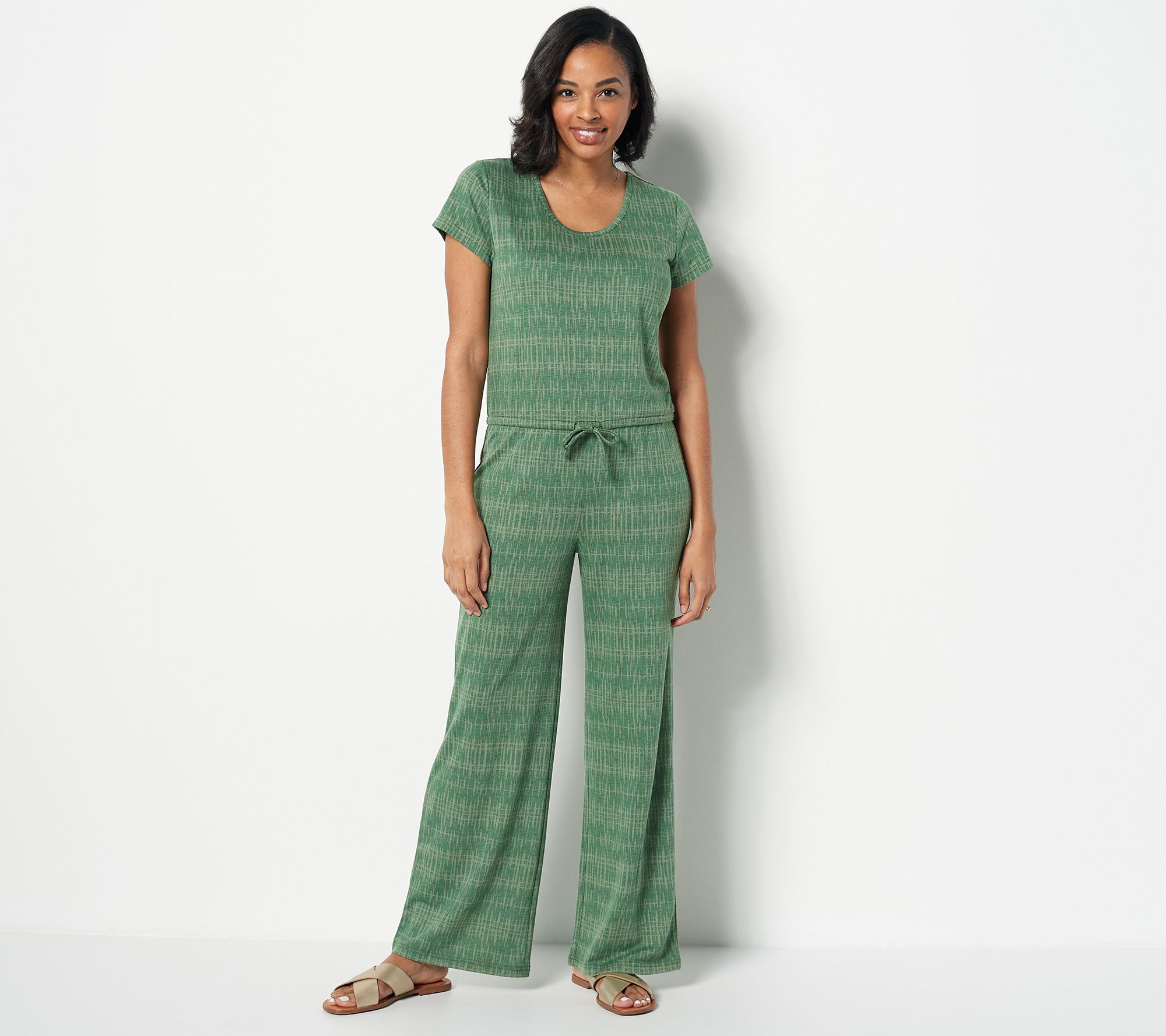 MUK LUKS French Terry Weekend Story Jumpsuit 