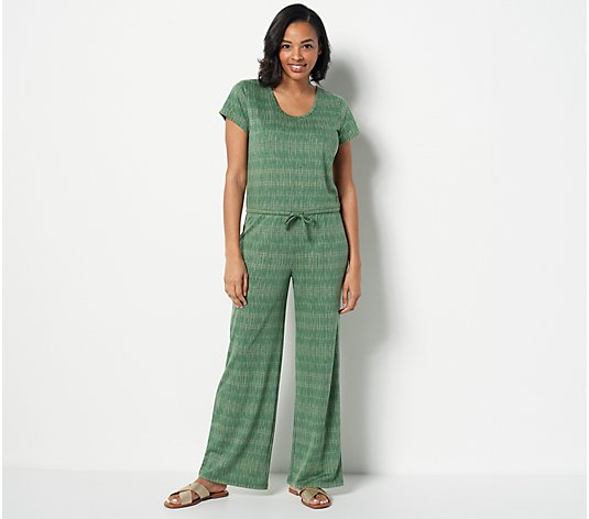 MUK LUKS French Terry Weekend Story Jumpsuit