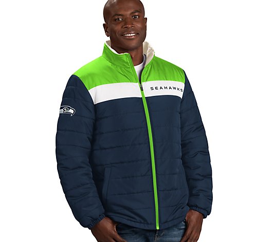 NFL Men's Poly-Filled Sherpa Lined Full Zip Jacket