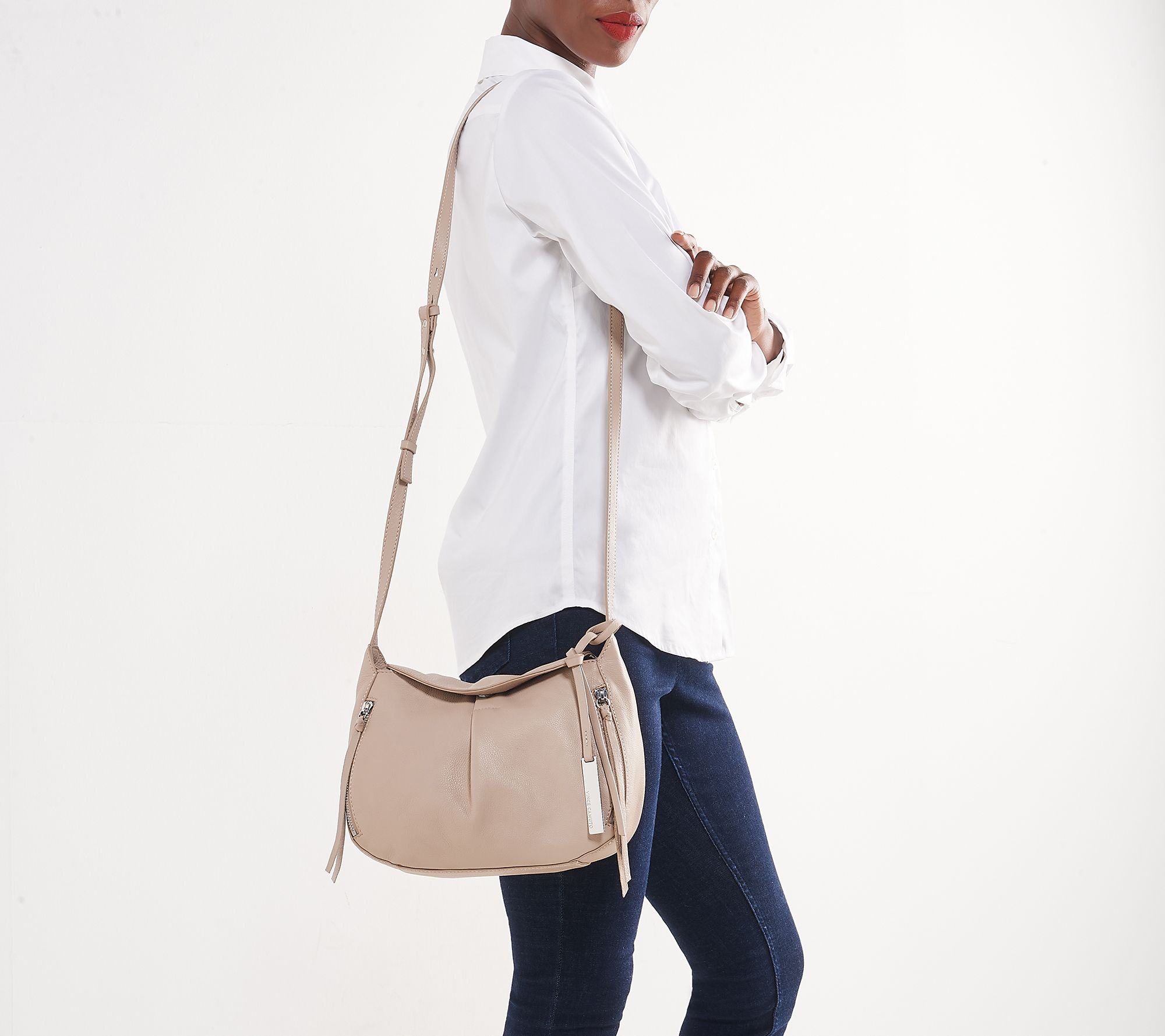Vince Camuto x Styled Snapshots Leather Crossbody Bag - QVC.com