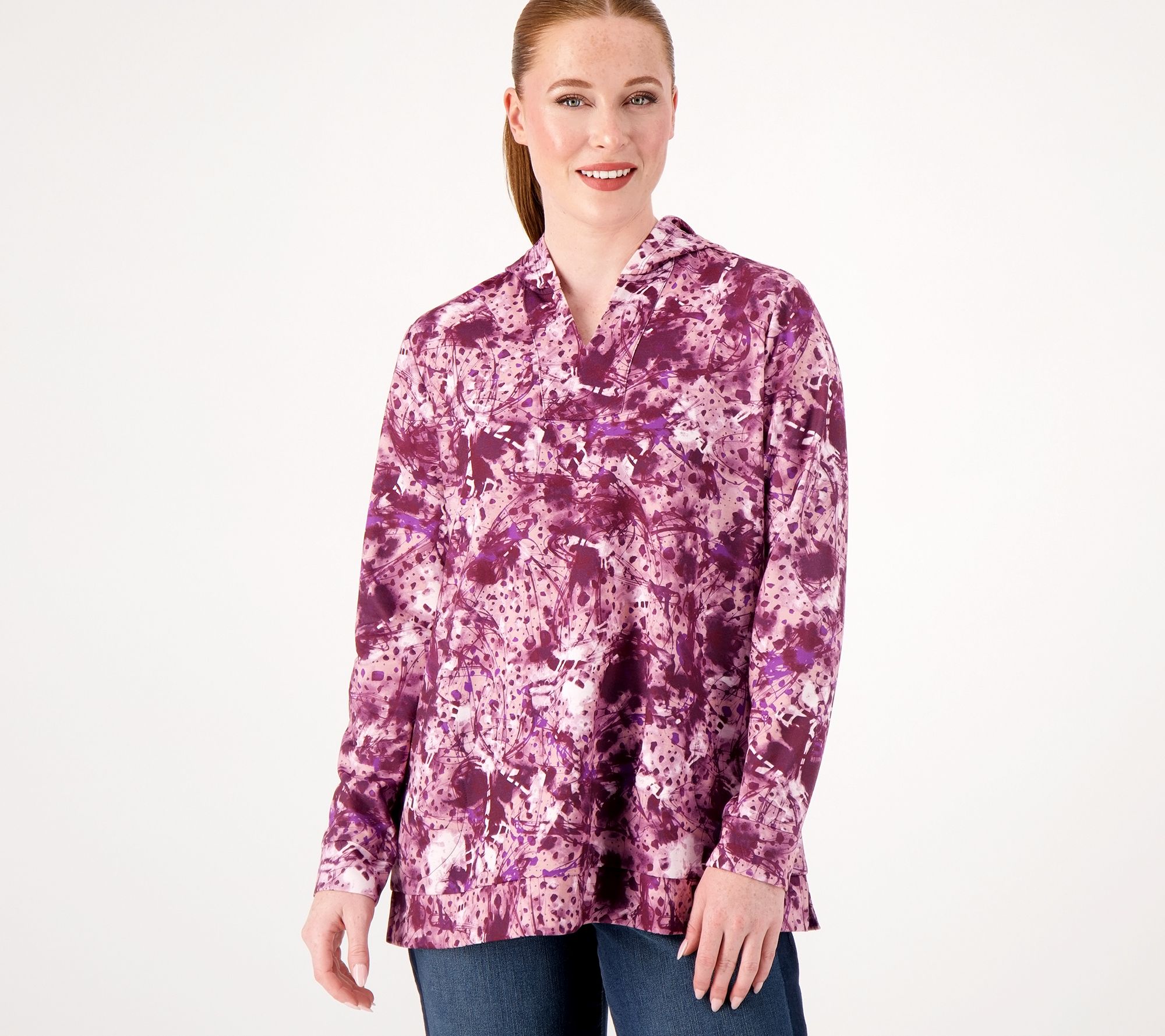 LOGO Lounge by Lori Goldstein Abstract Print Pullover Hoodie