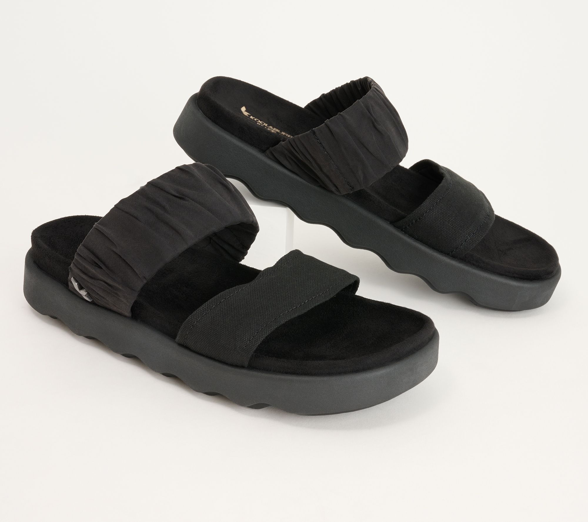 Koolaburra by UGG Double Band Slide Sandals - Talya - QVC.com