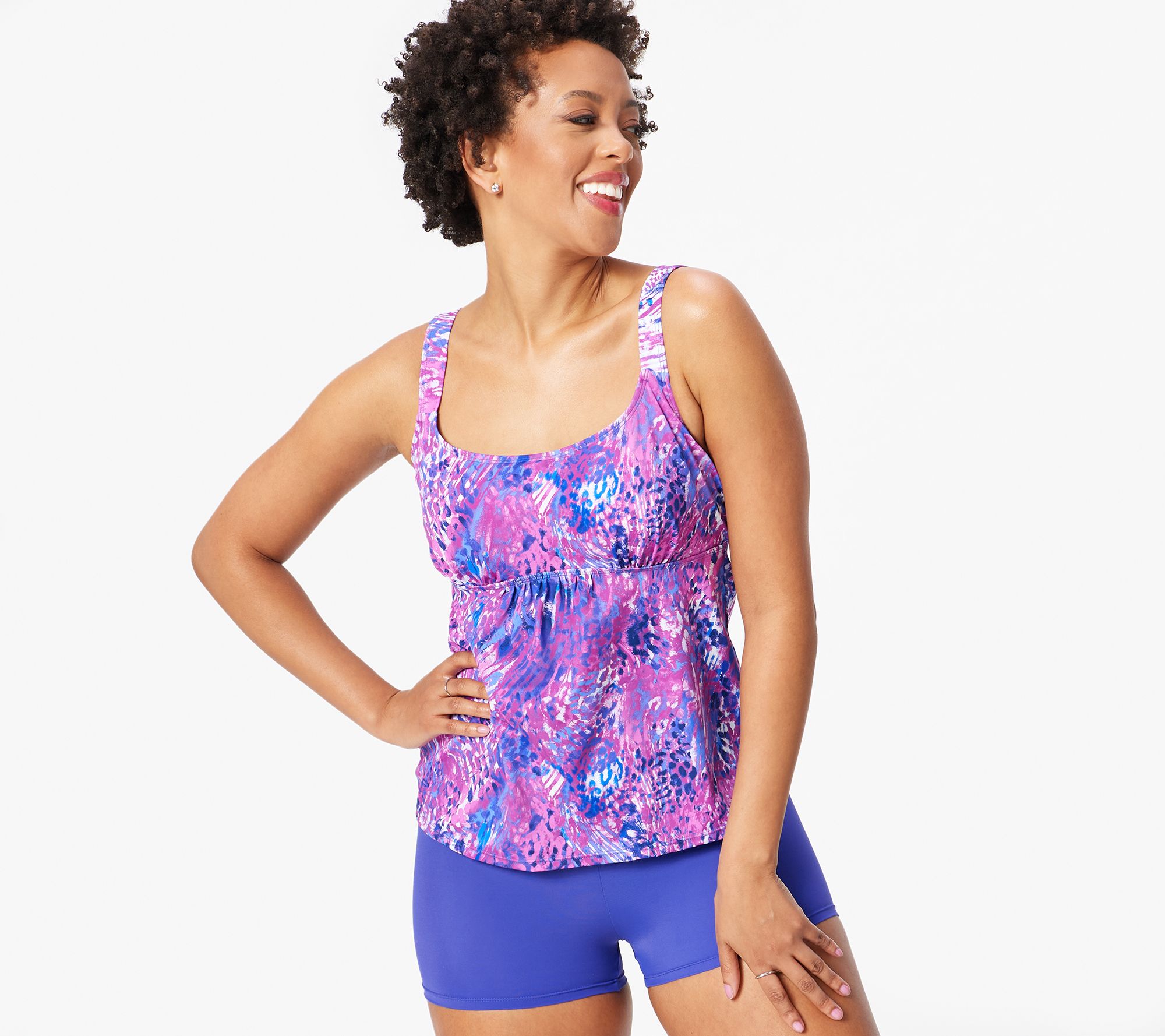 Swimsuits For All Women's Plus Size Flared Tankini Top : Target