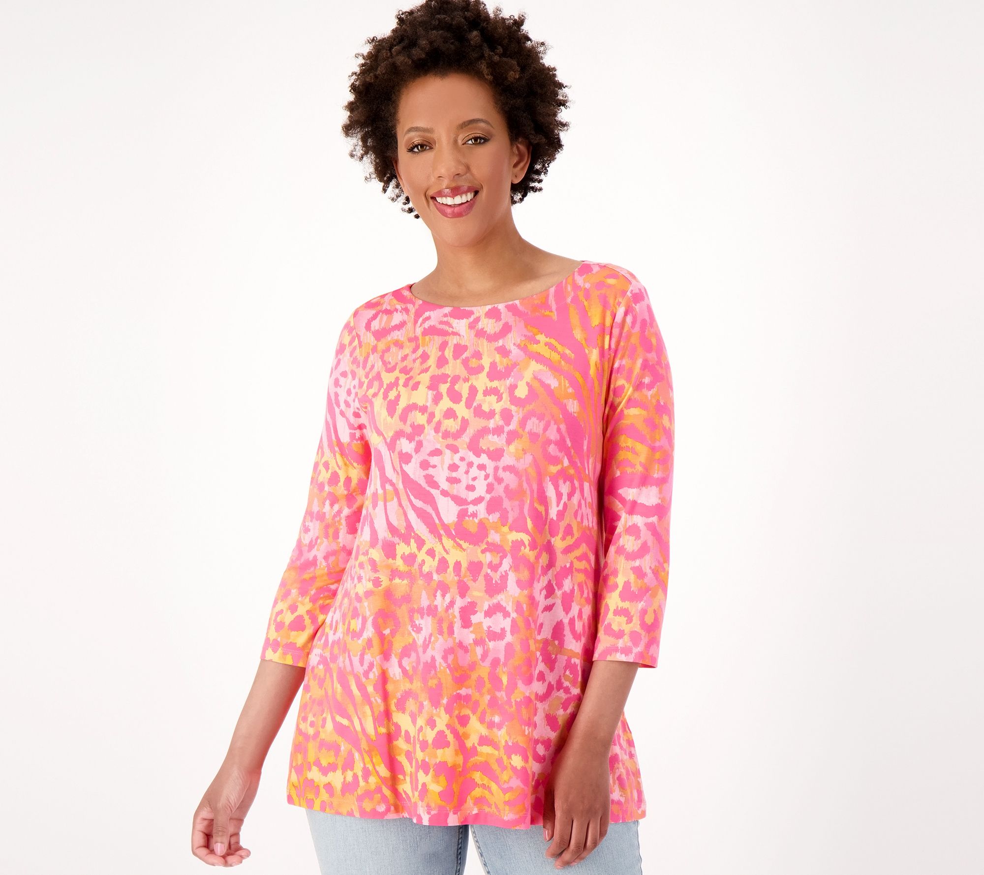 Belle by Kim Gravel Ocean Animal 3/4 Sleeve Tunic