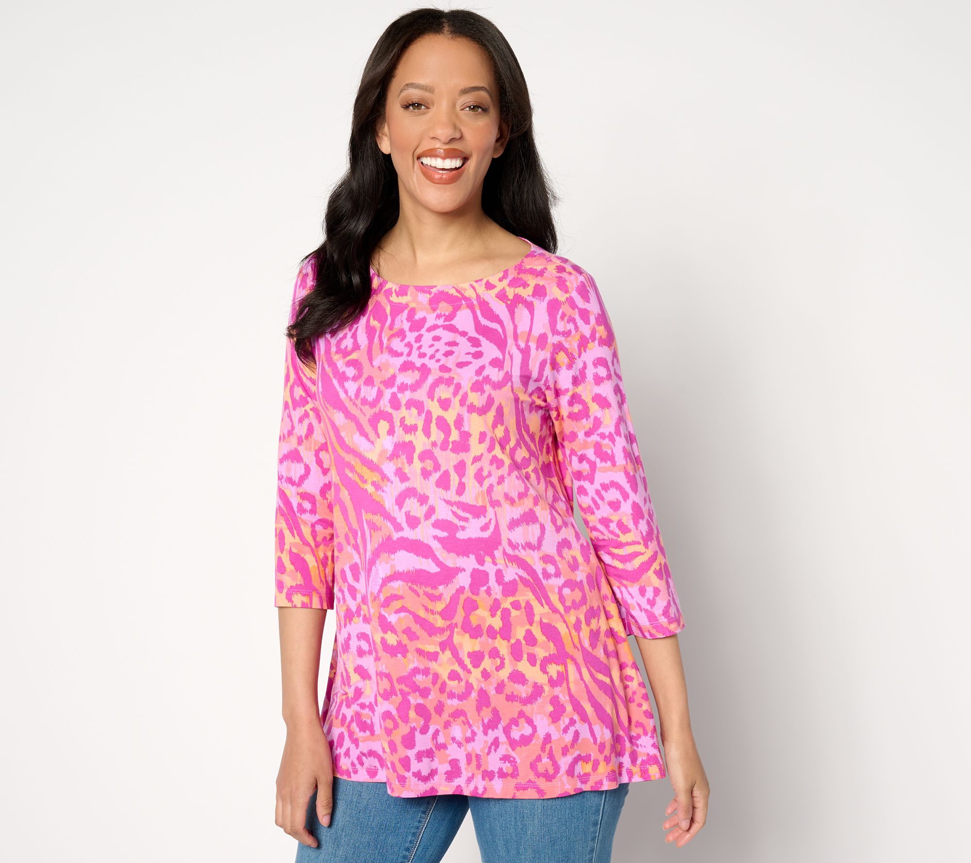 Belle by Kim Gravel Ocean Animal 3/4 Sleeve Tunic