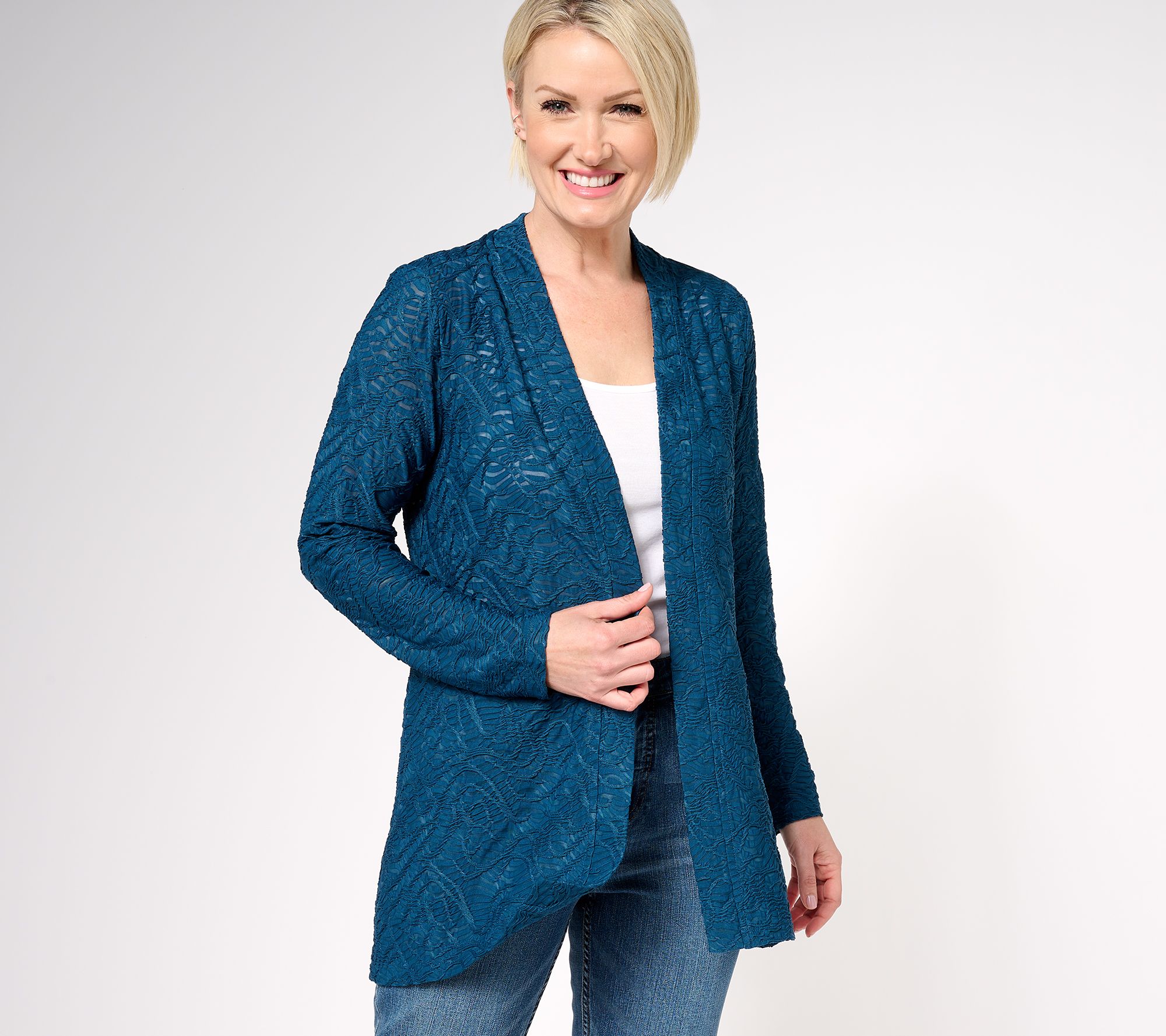 Susan Graver OCCASIONS Novelty Knit Cardigan