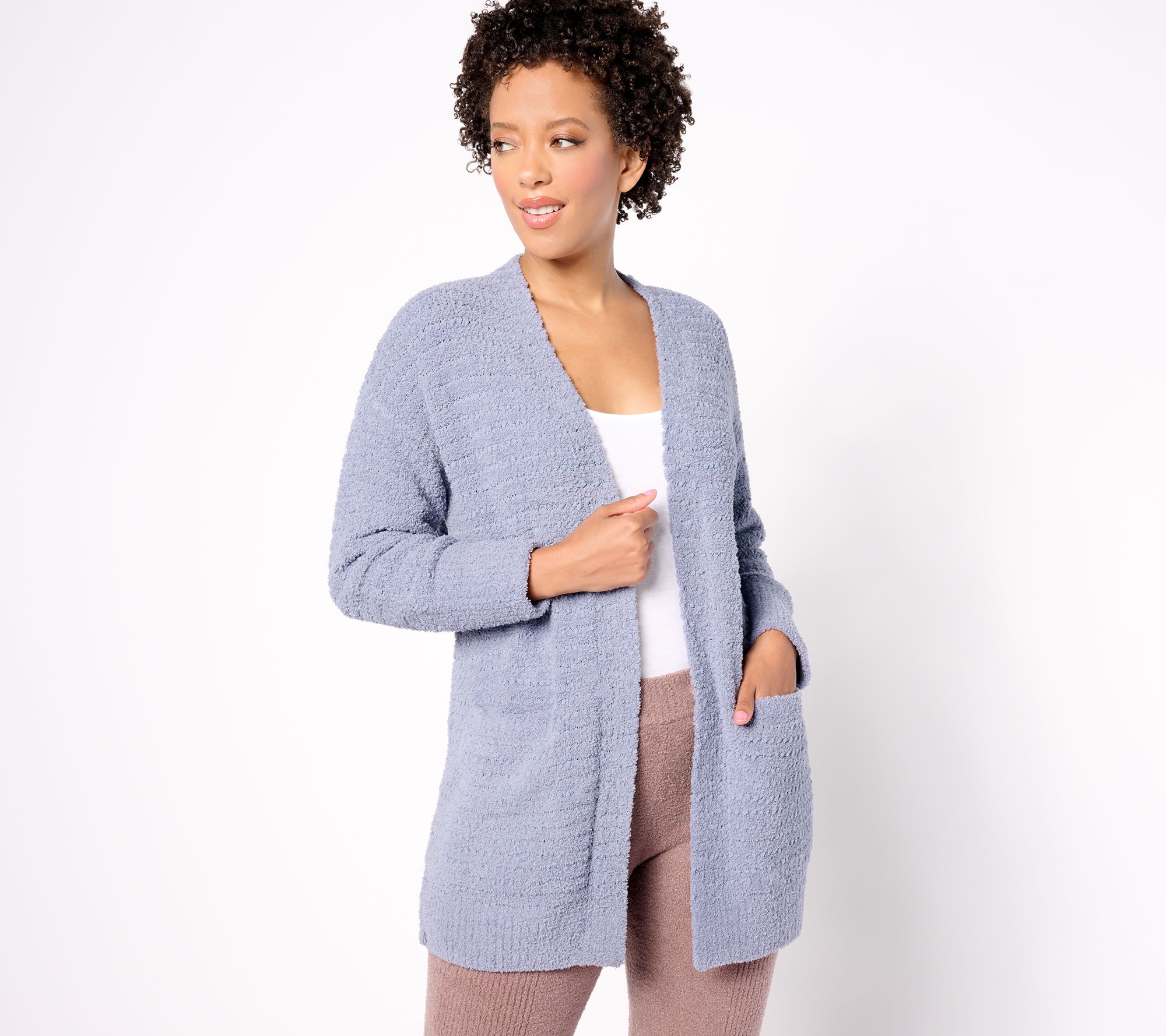 Barefoot Dreams CozyChic Boucle Welt Pocket Cardigan
