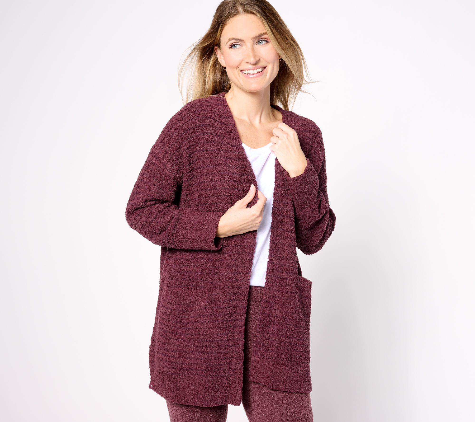 Barefoot Dreams CozyChic Boucle Welt Pocket Cardigan