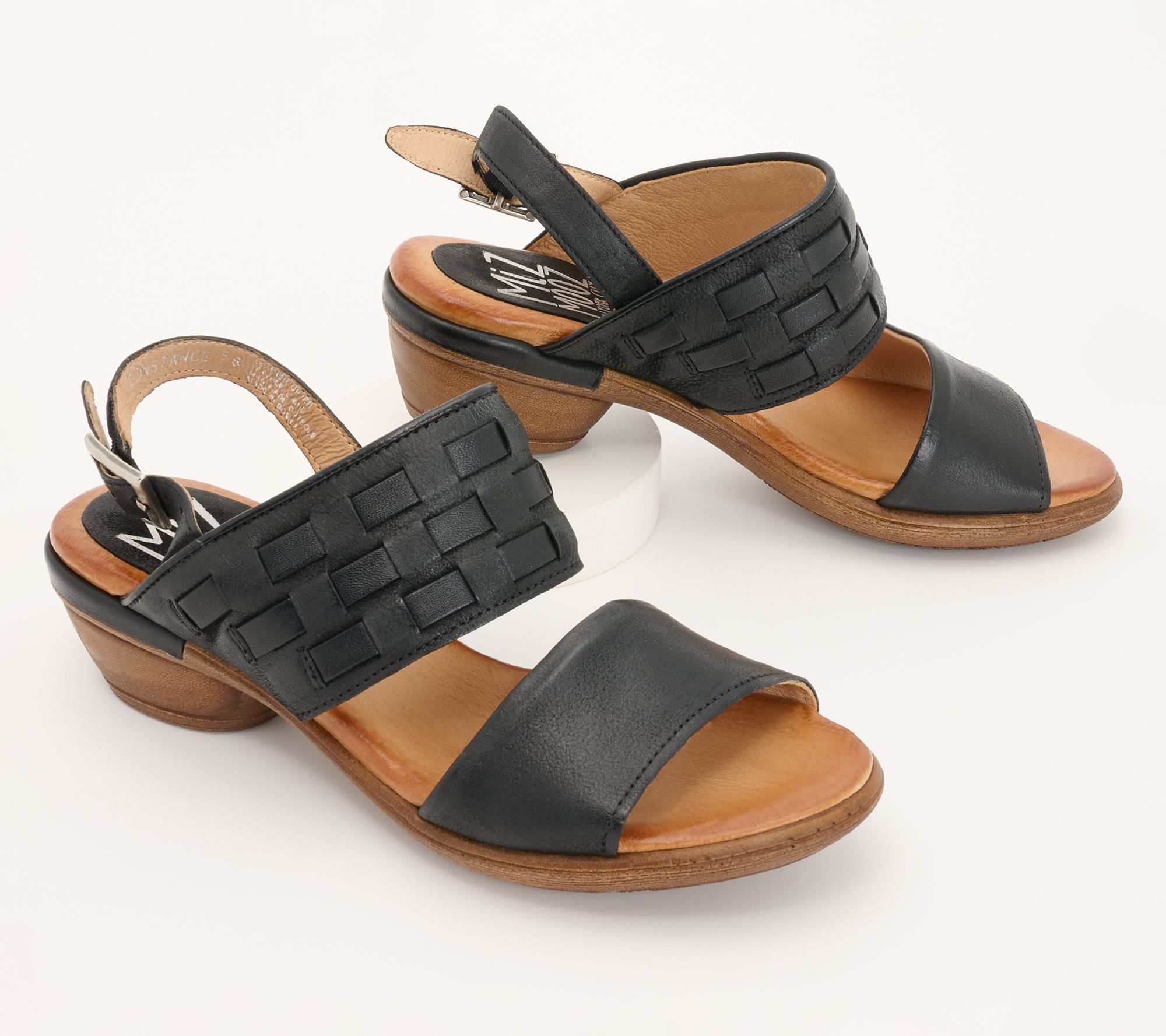 Miz Mooz Leather Backstrap Heeled Sandals- Maia - QVC.com