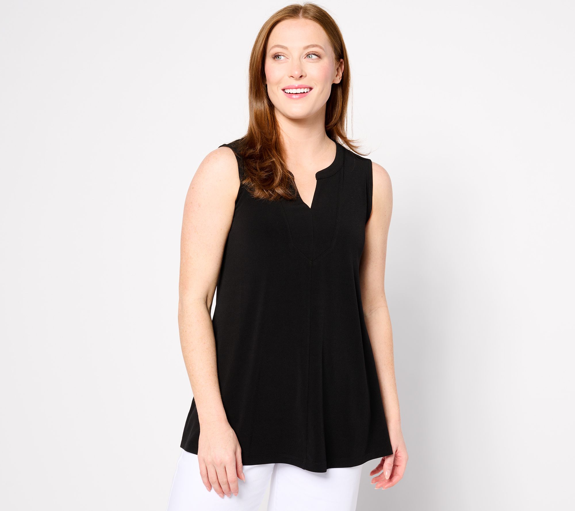 Susan Graver Regular Modern Essentials Liquid Knit A-Line Tunic