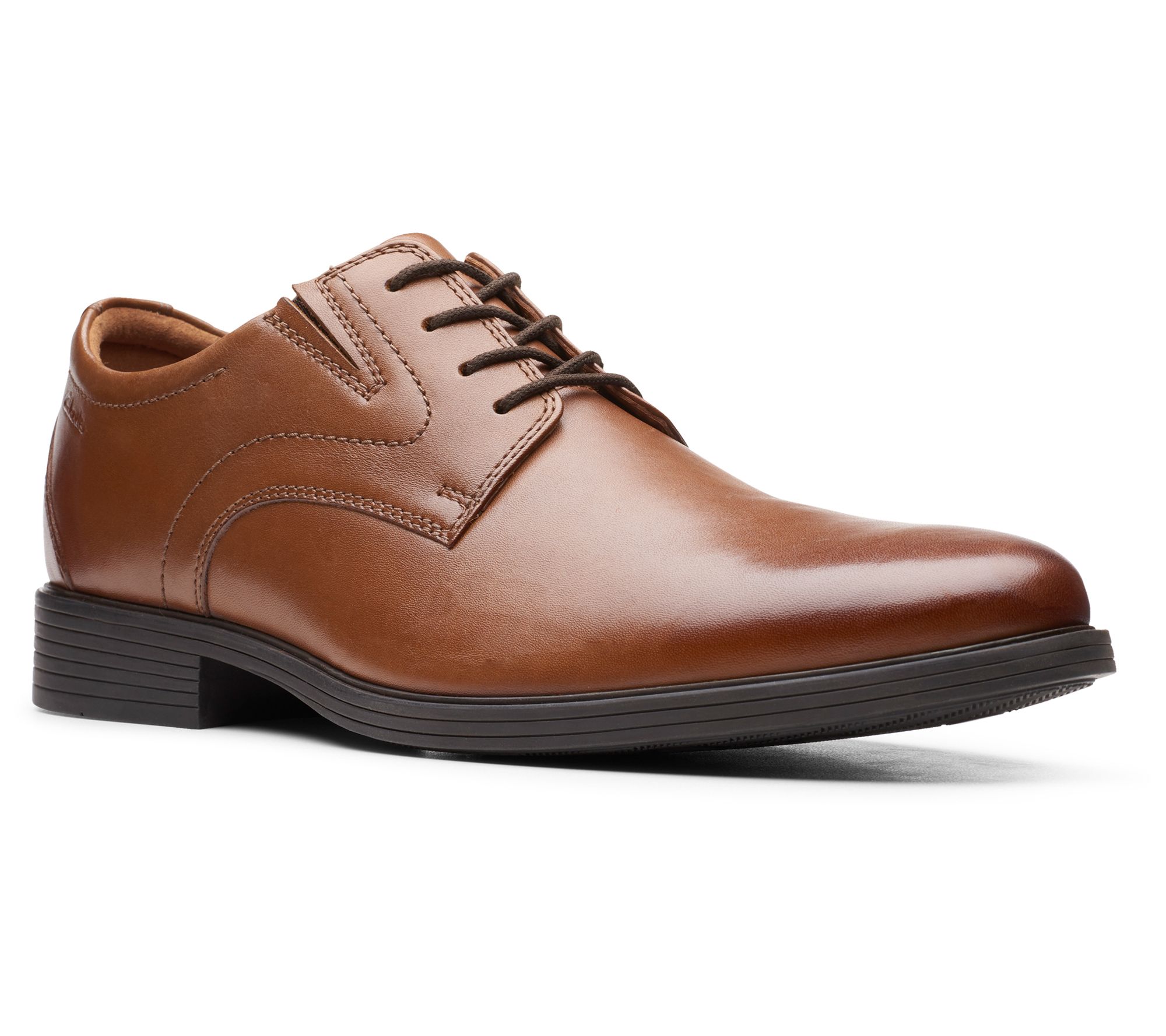 Clarks Collection Men's Leather Whiddon Plain D ress Shoe - QVC.com