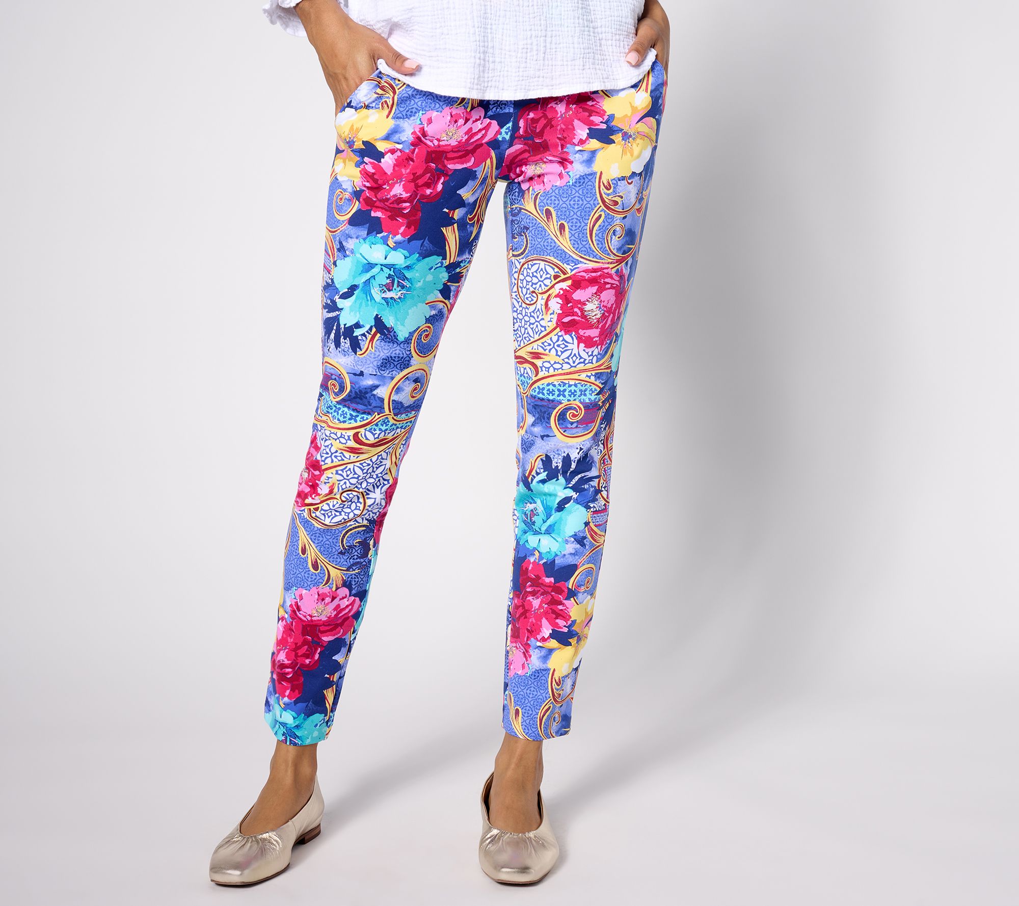 "As Is" Women with Control Regular Tummy Control Cotton Jersey Trousers