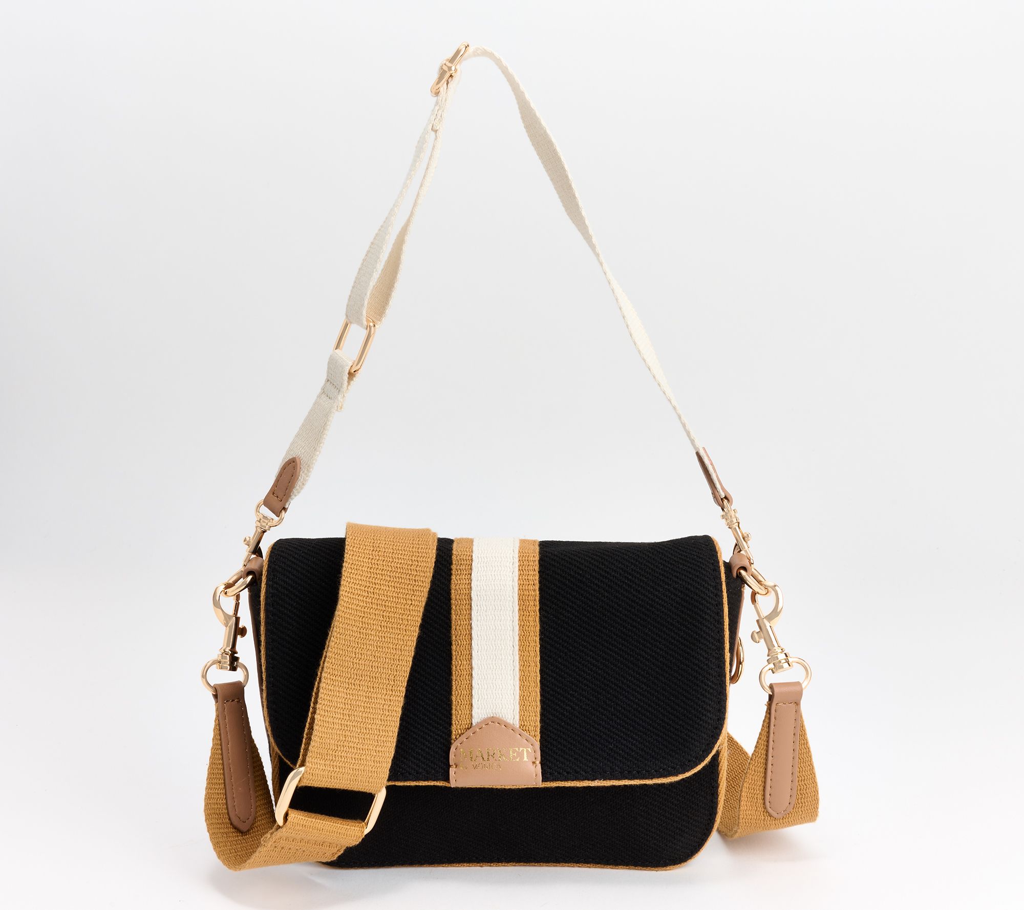 "As Is" Market By Monica Coated Canvas Crossbody with Shoulder Strap