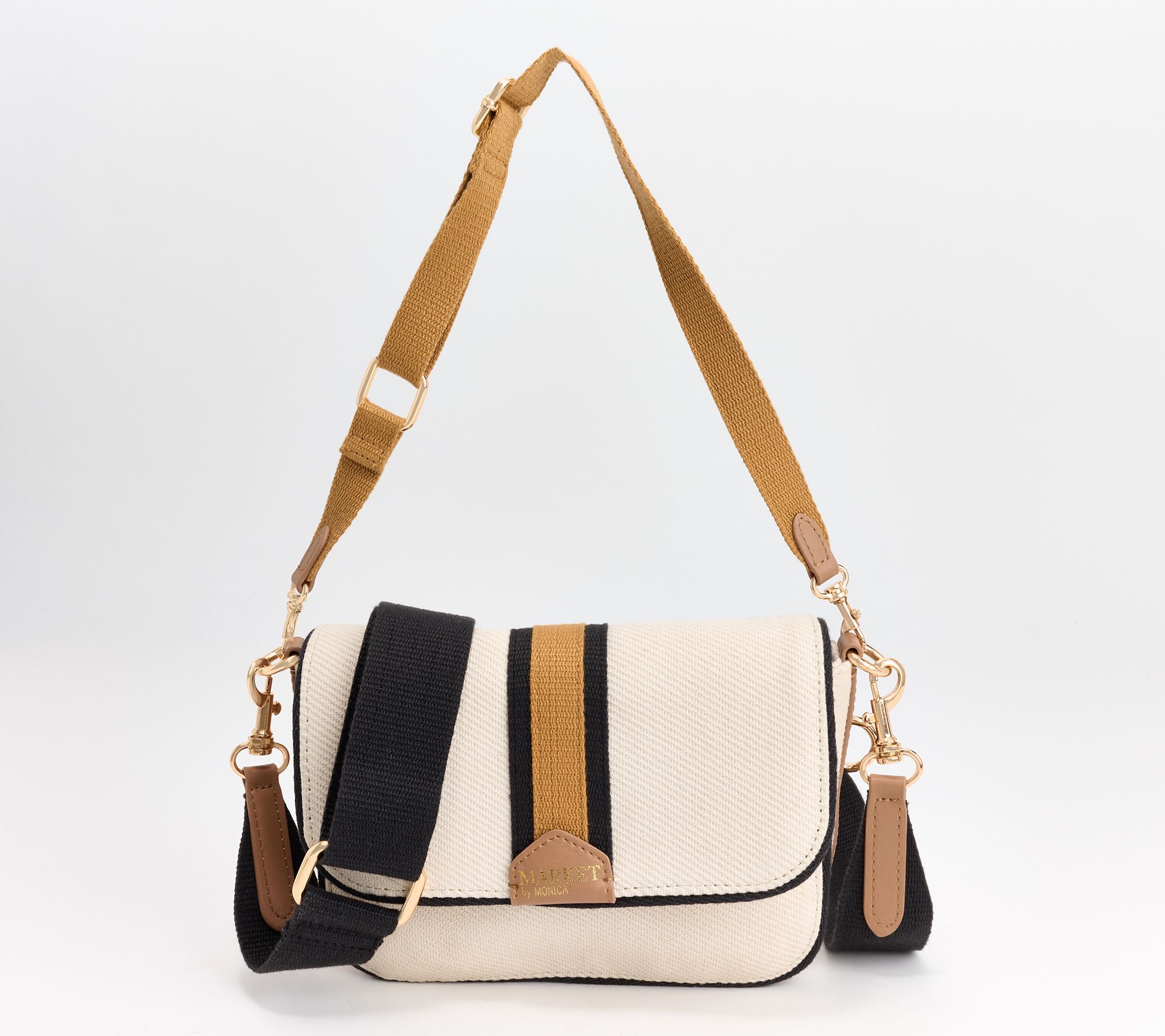 "As Is" Market By Monica Coated Canvas Crossbody with Shoulder Strap