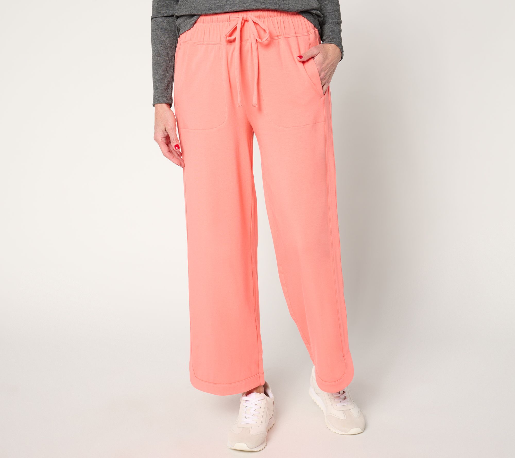 AnyBody Regular Straight Leg Cozy Knit Ankle Pants - QVC.com