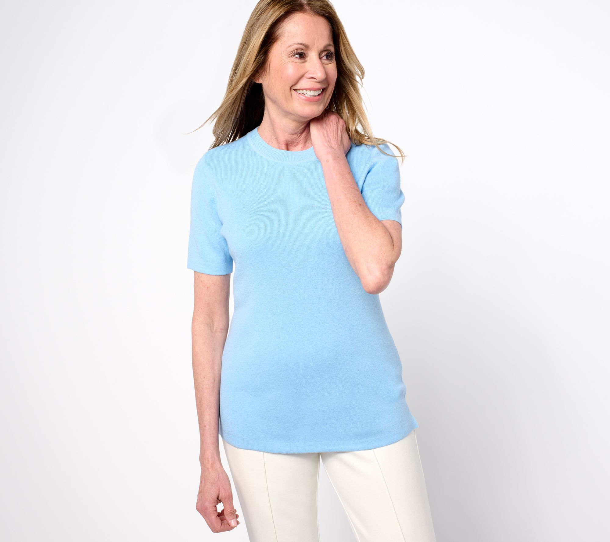 Joan Rivers Wardrobe Builders Silk Blend Sweater Tee