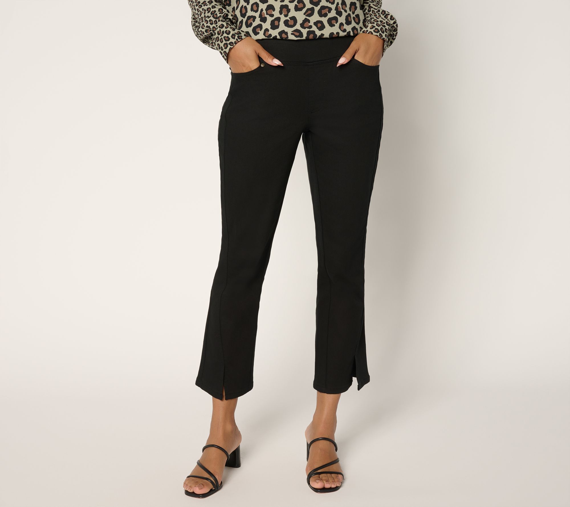 Belle by Kim Gravel Tall TripleLuxe Twill Seamed Kick Flare Crop