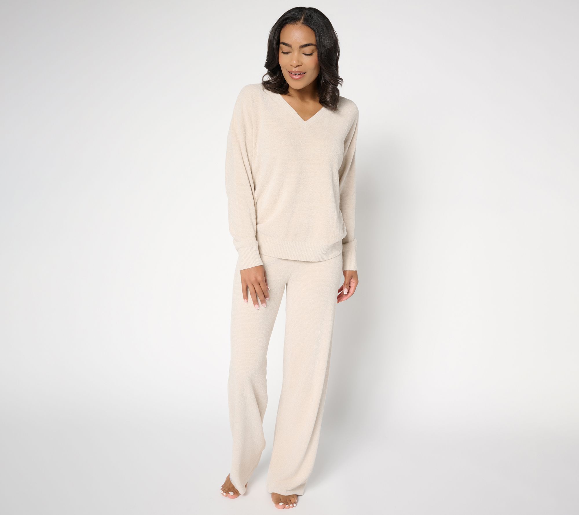 Barefoot Dreams Reg. CozyChic Ultra Lite Pullover & Wide Leg Pant Set