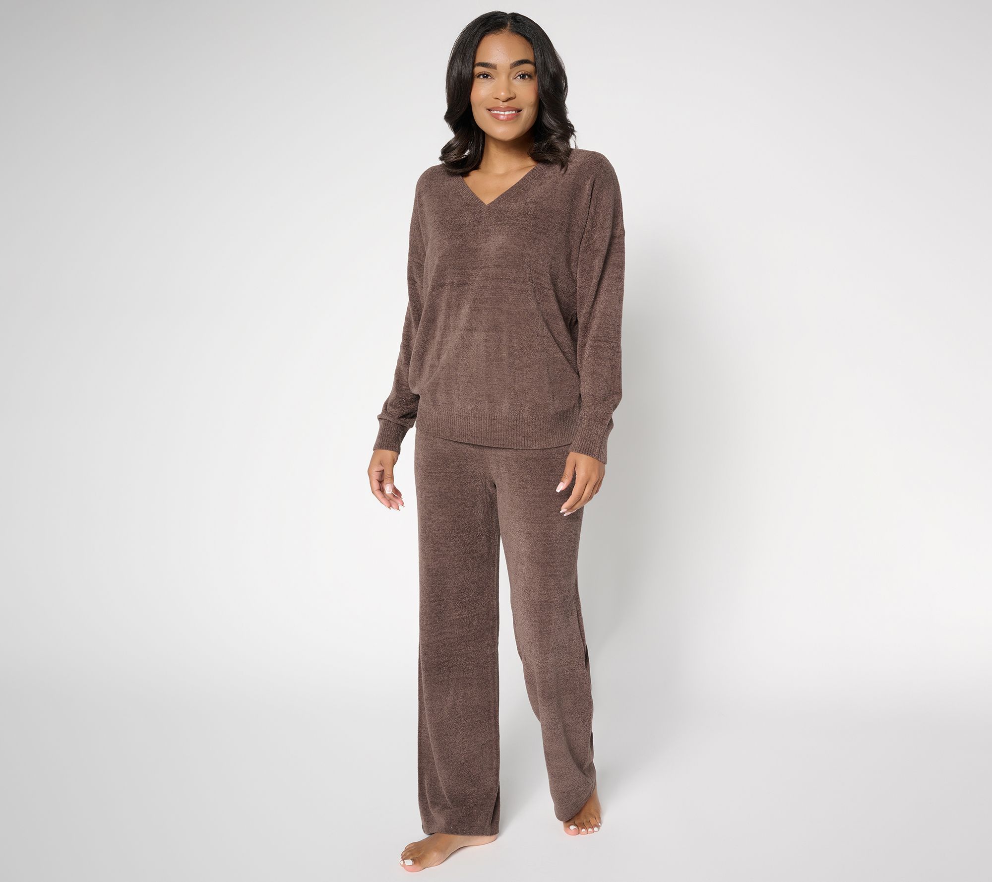 Barefoot Dreams Reg. CozyChic Ultra Lite Pullover & Wide Leg Pant Set