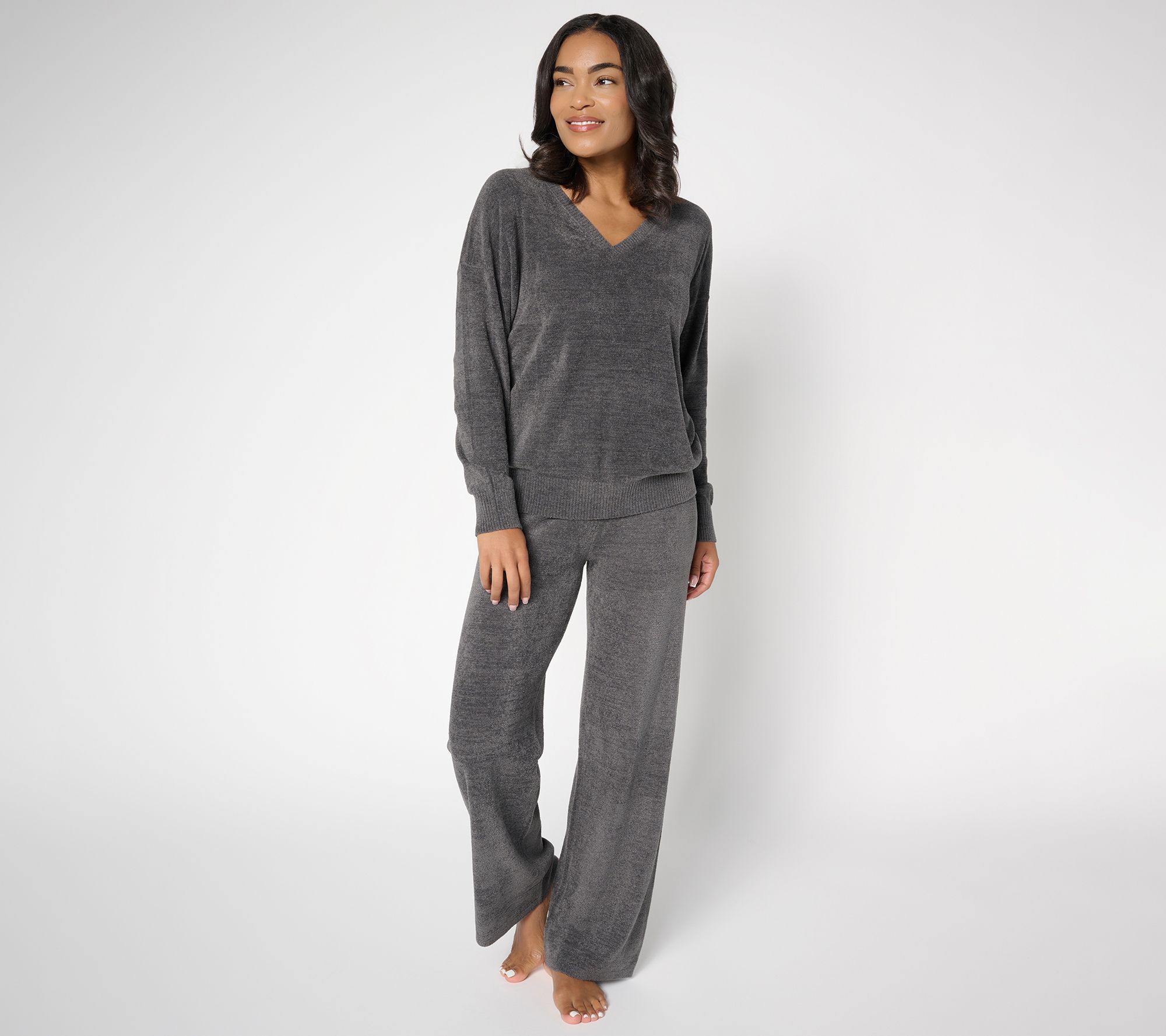 Barefoot Dreams Reg. CozyChic Ultra Lite Pullover & Wide Leg Pant Set