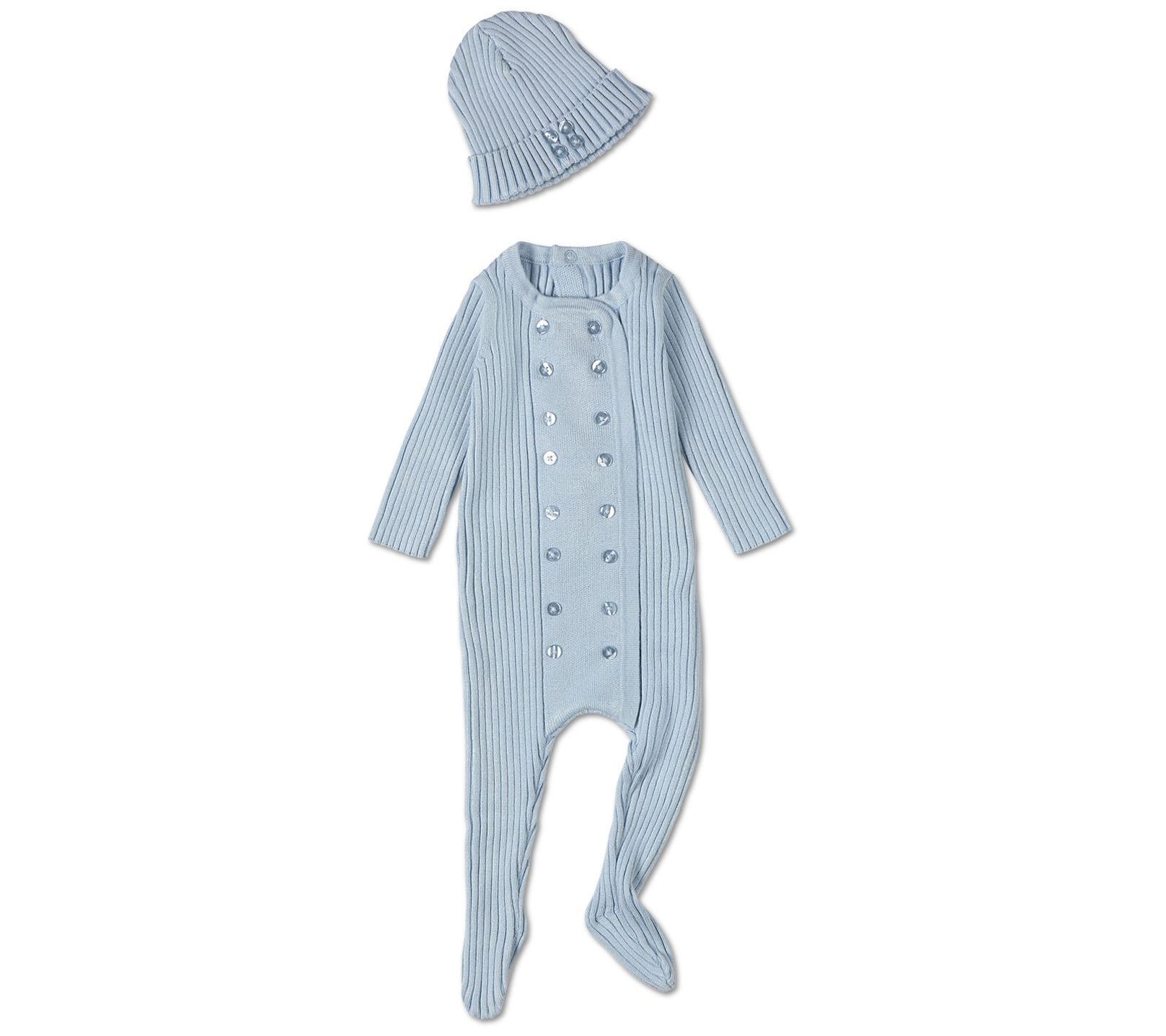 MiniMoi Baby Sweater Rib 2 Piece Footie Set