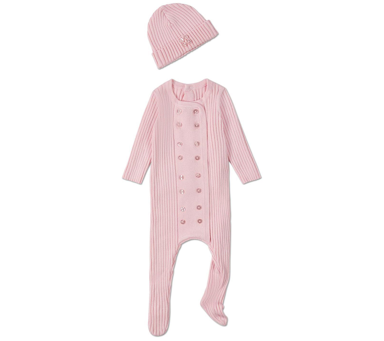 MiniMoi Baby Sweater Rib 2 Piece Footie Set