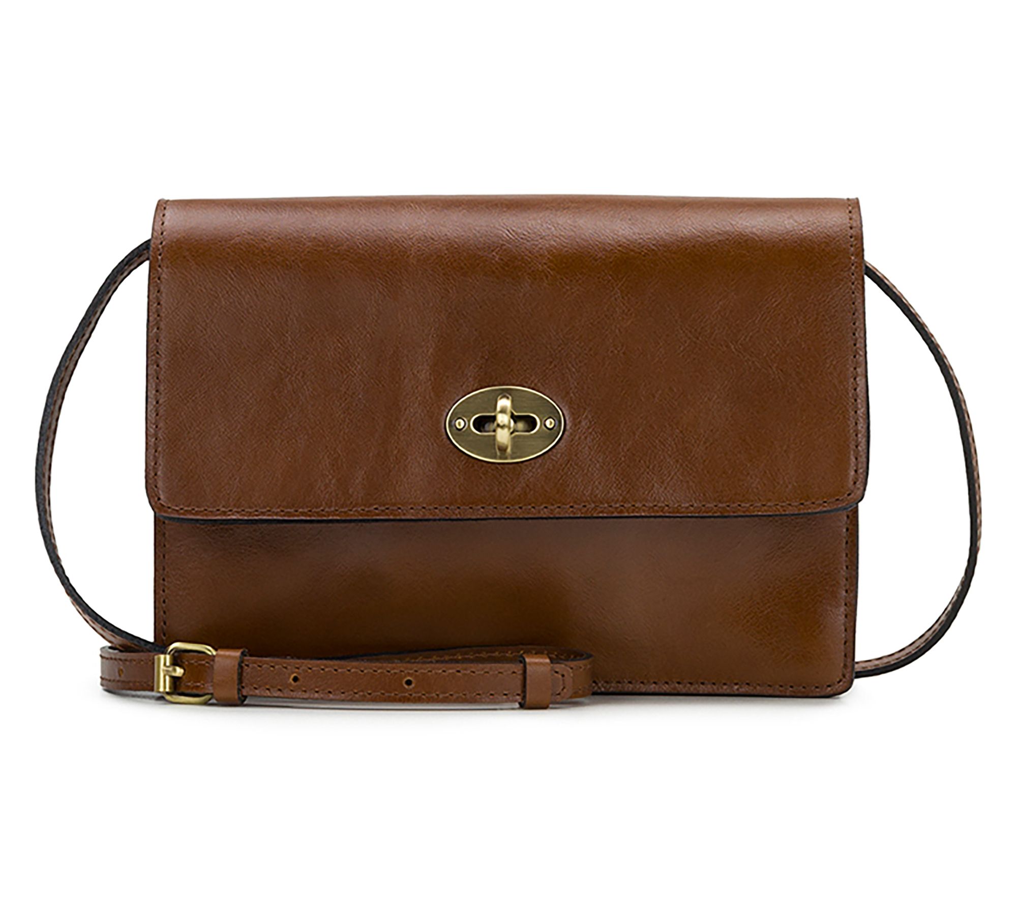 Patricia Nash Livana Vintage Distressed LeatherCrossbody Bag