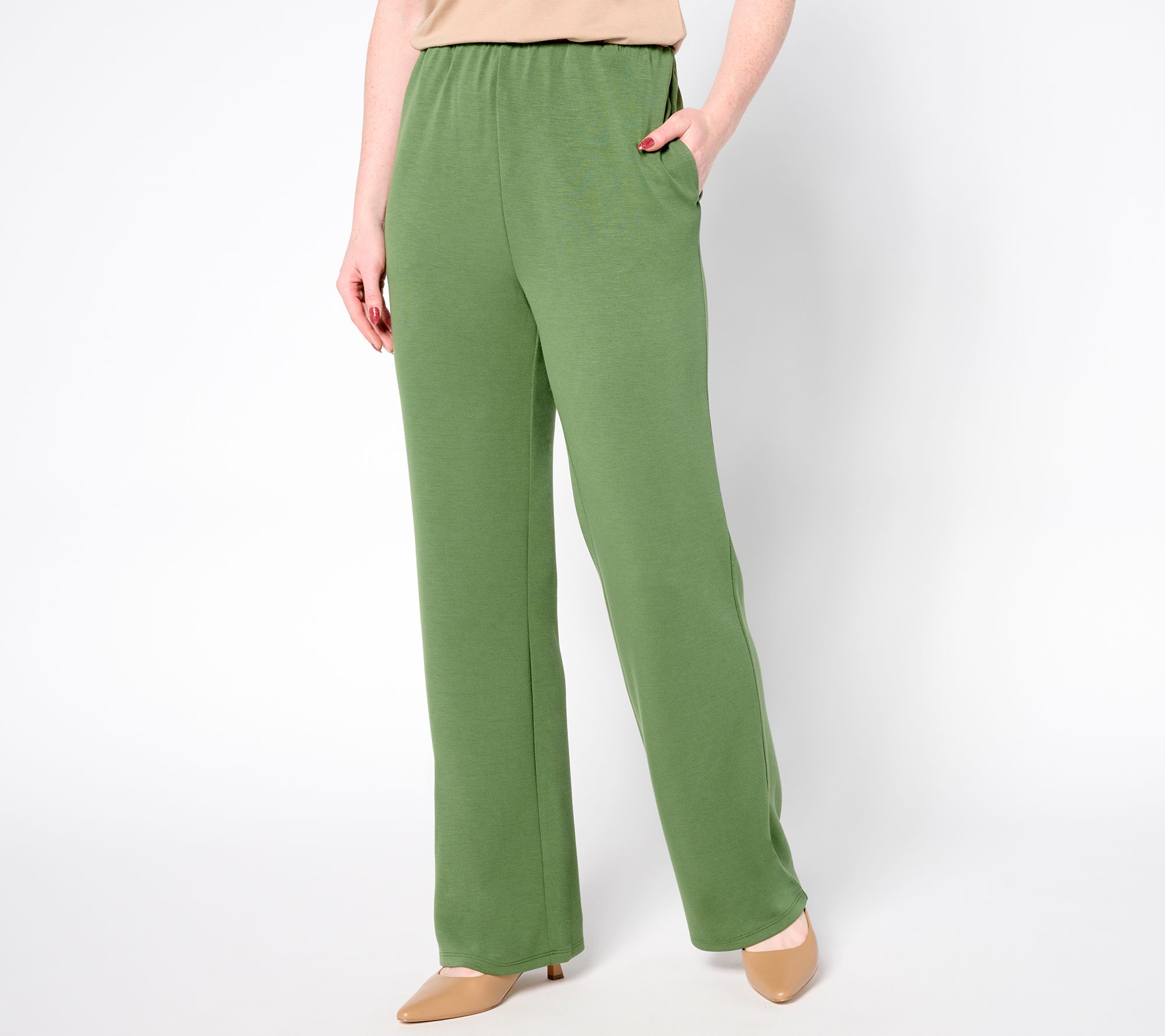 "As Is" BEAUTIFUL by Lawrence Zarian Reg Pull On Straight Pants