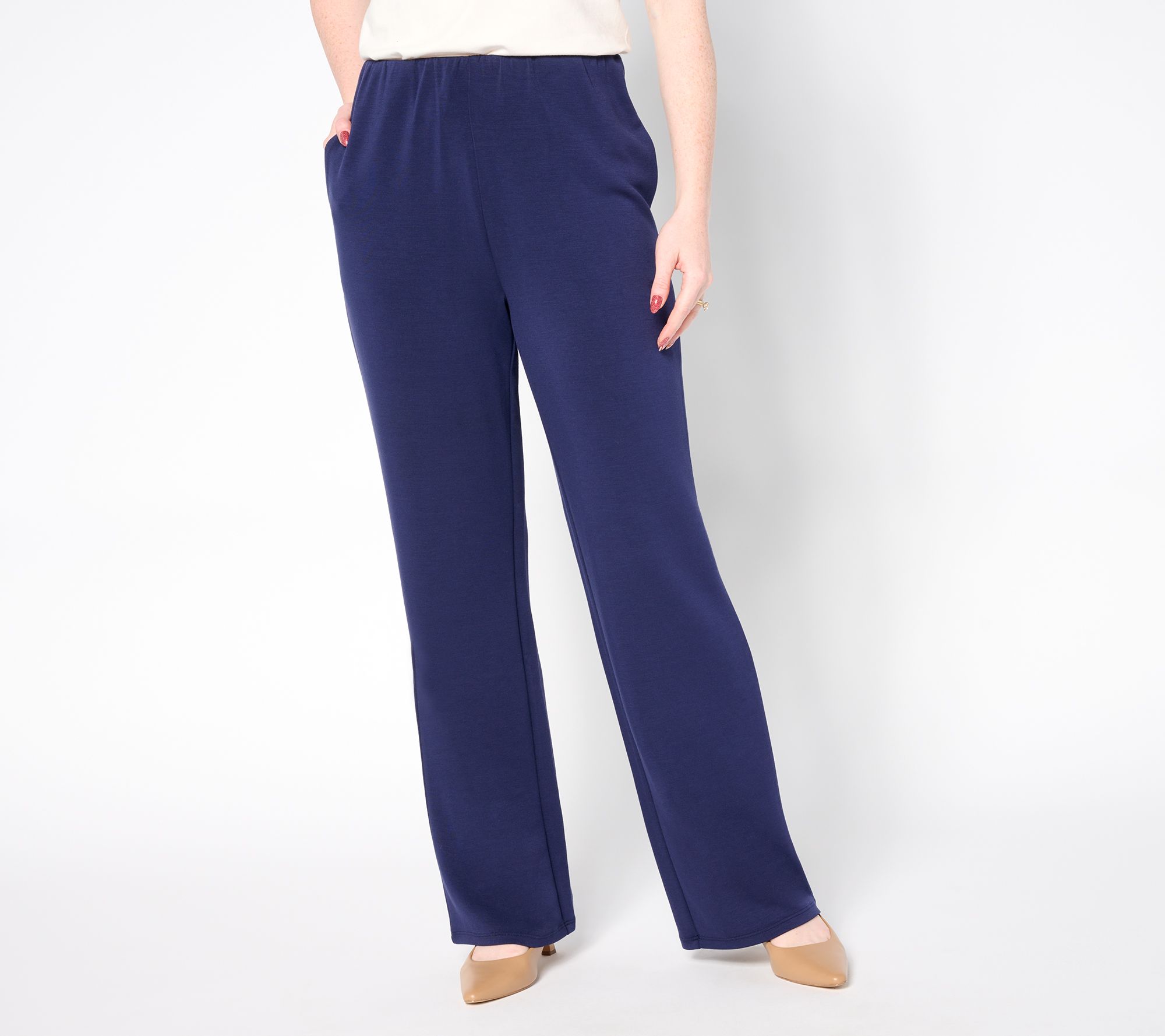 "As Is" BEAUTIFUL by Lawrence Zarian Reg Pull On Straight Pants