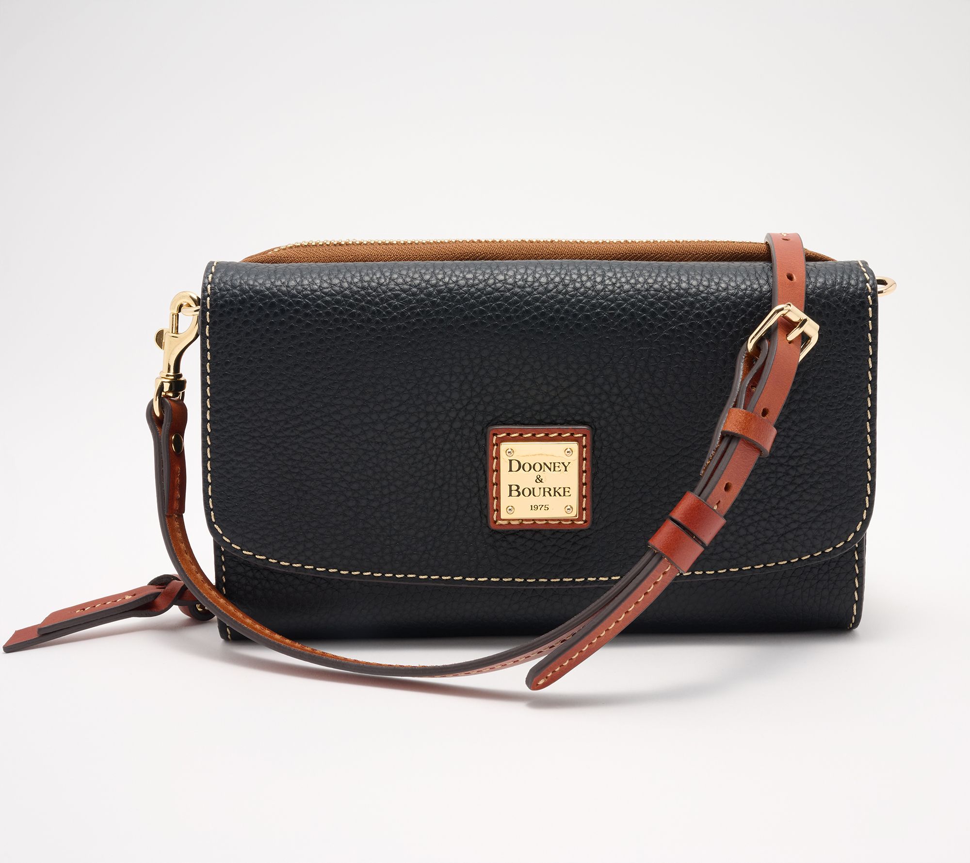 Dooney & Bourke Pebble Leather Clutch Wallet Crossbody