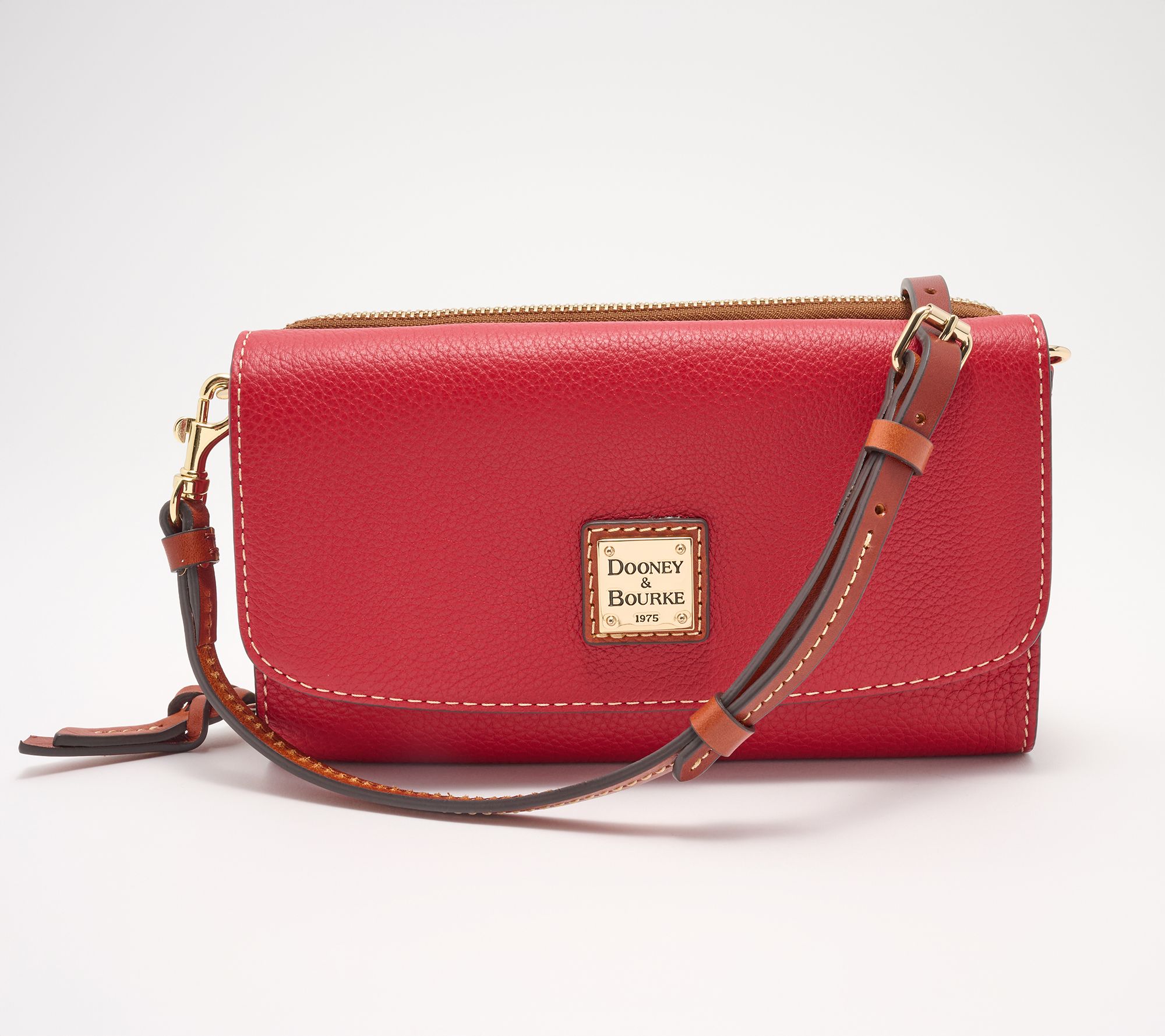 Dooney & Bourke Pebble Leather Clutch Wallet Crossbody