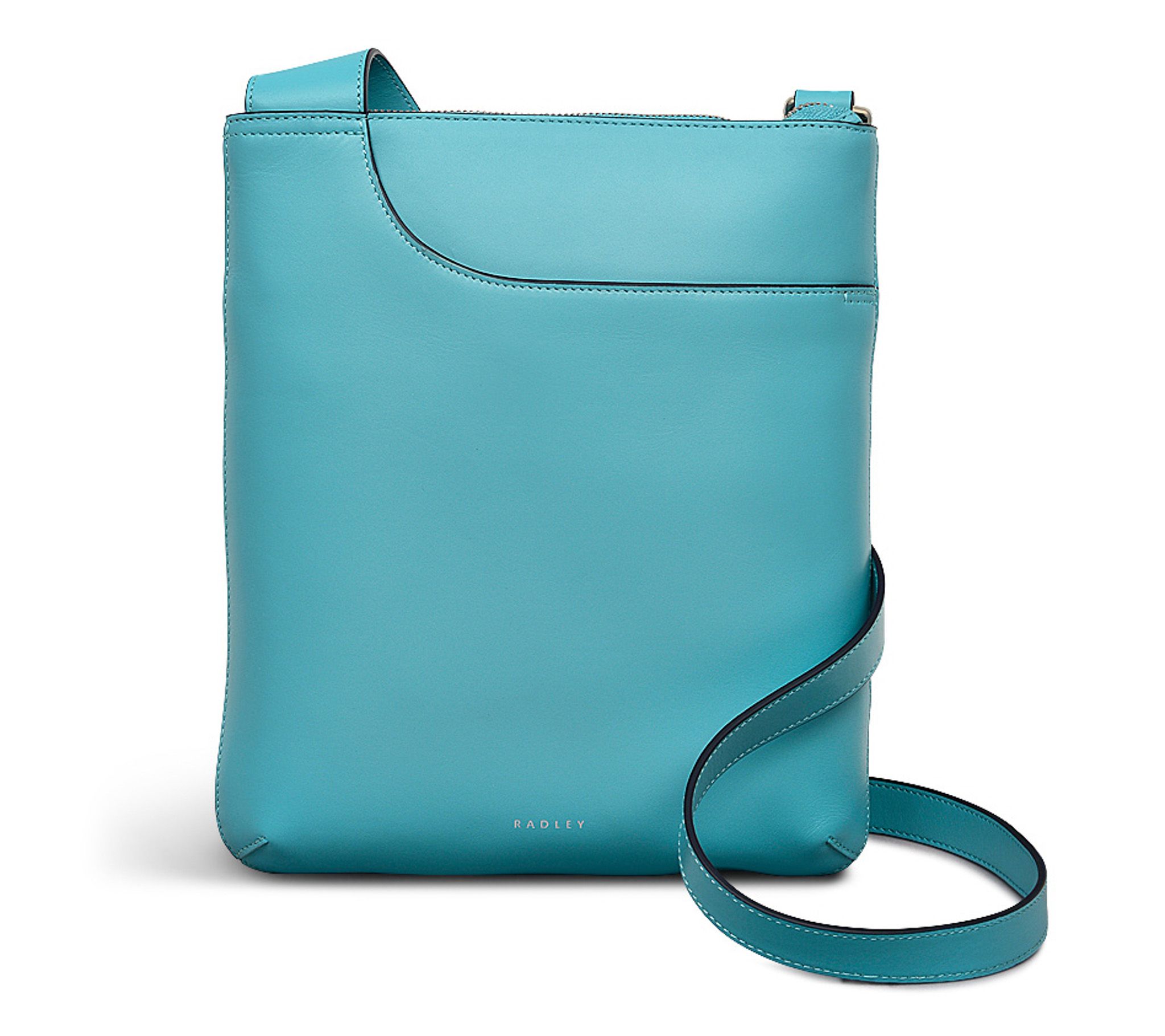 RADLEY Pockets Medium Zip Turquoise LeatherCrossbody