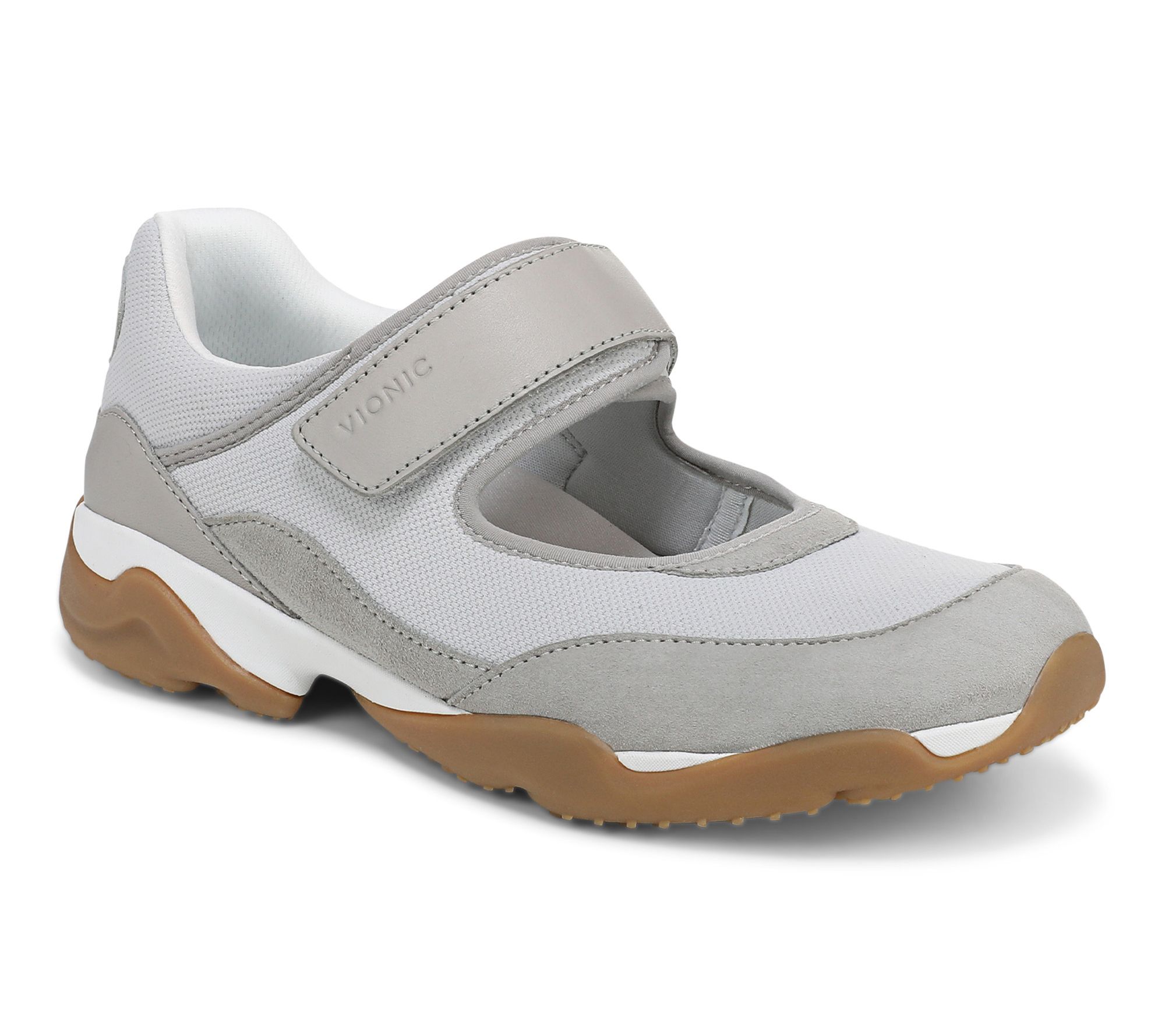 Vionic Textile & Suede Mary Jane Sneaker - Walk Slim Giselle