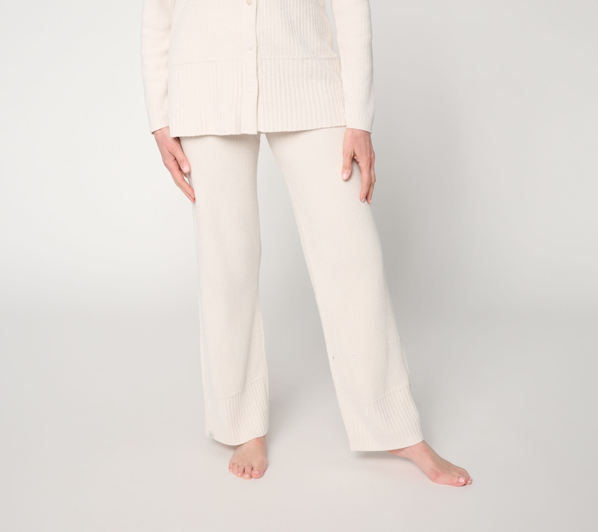 Barefoot Dreams Petite CozyChic Ultra Lite Rib Blocked Pant